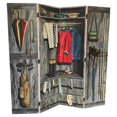 Folding 'Armadio Aperto' Screen by Piero Fornasetti
