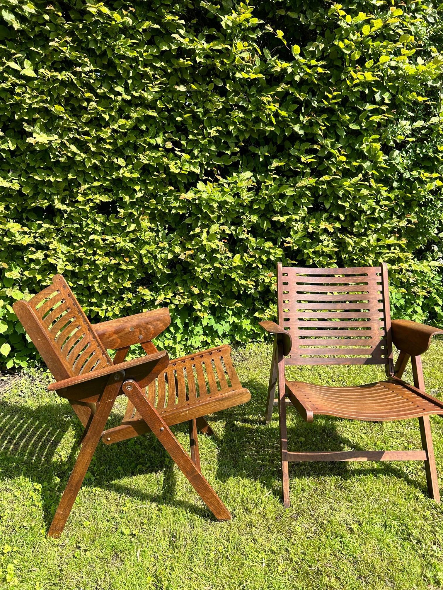 Slovenian Folding armchairs Rex by Niko Kralj, Slovenia, 1960s. For Sale