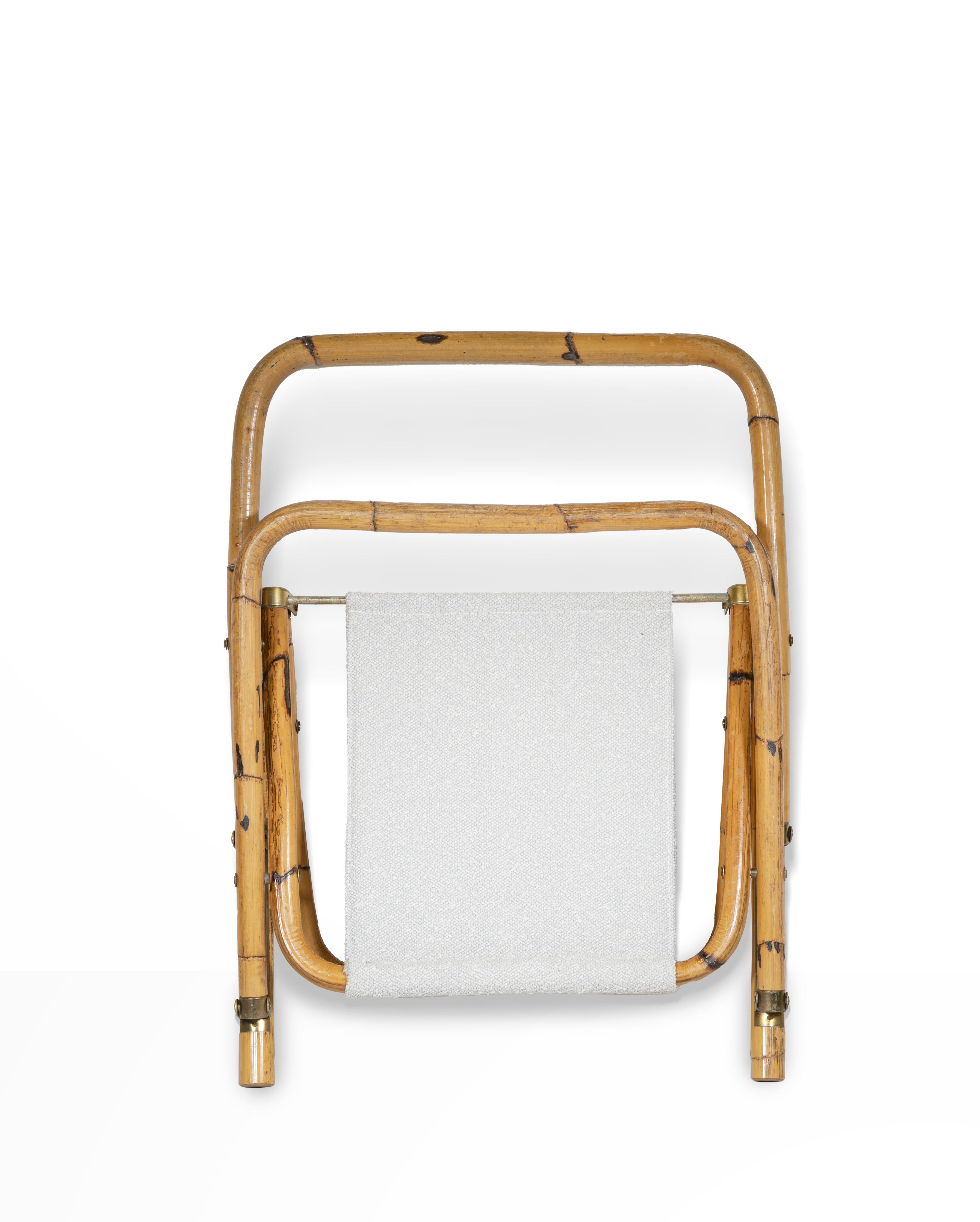 Italian Folding Bambu Chair, Italy 1960s For Sale