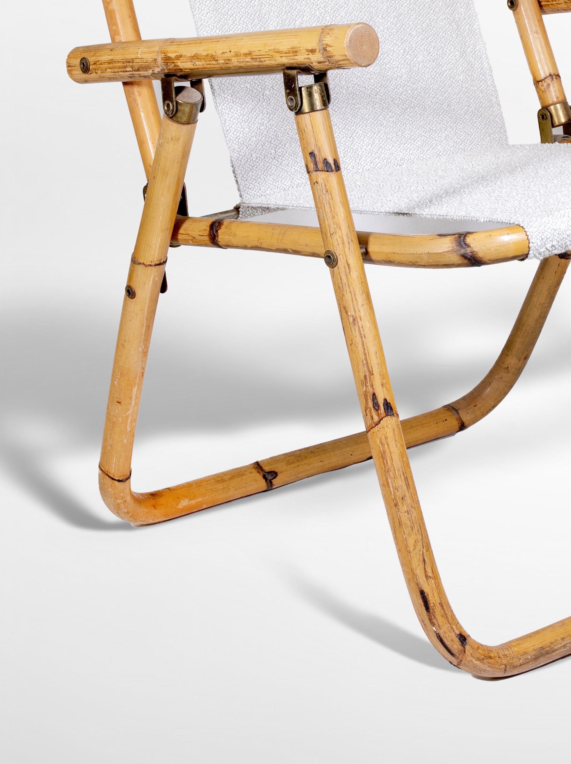 Klappbarer Bambu-Stuhl, Italien 1960er Jahre im Zustand „Gut“ im Angebot in Roma, IT