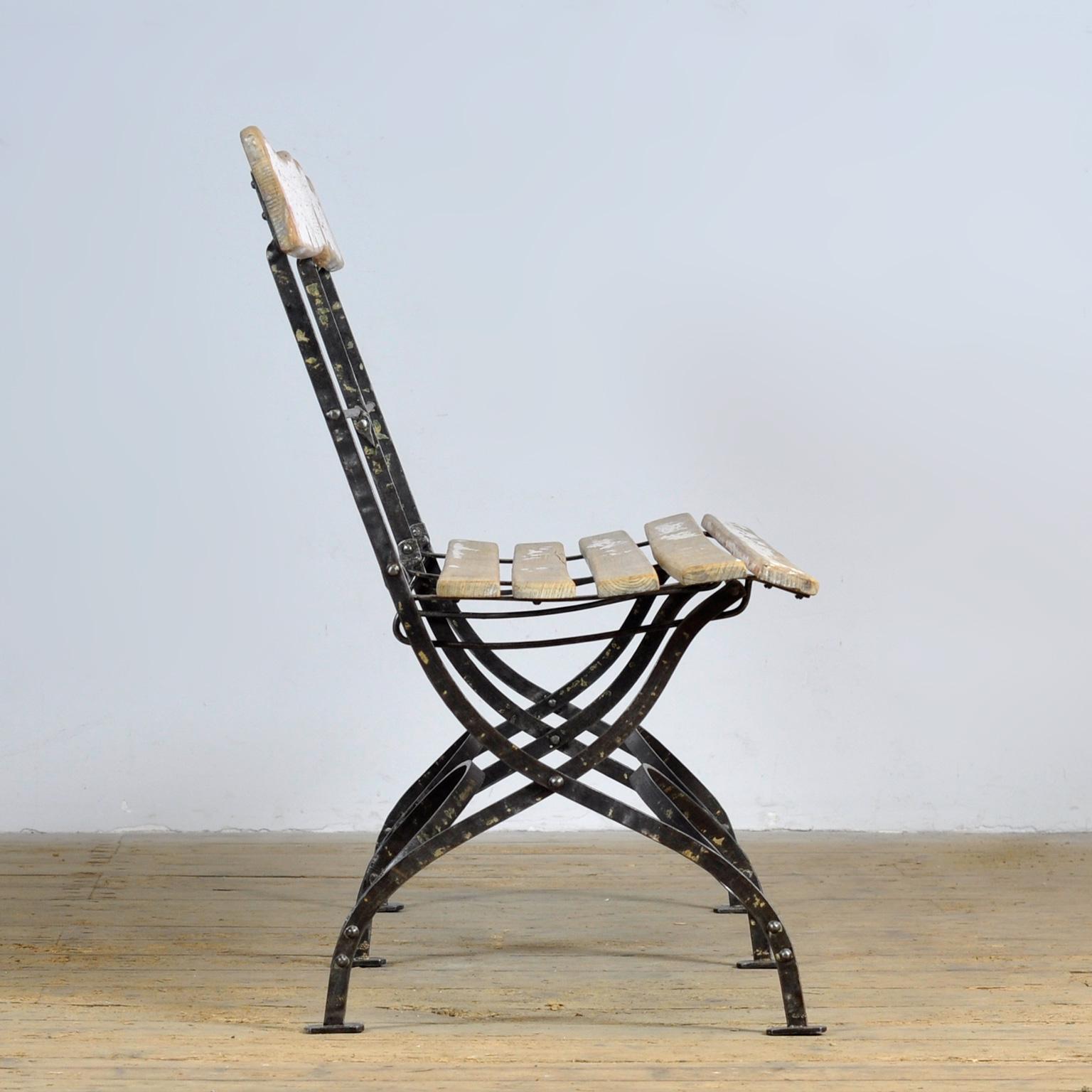 Early 20th Century Folding bench, circa 1900 For Sale
