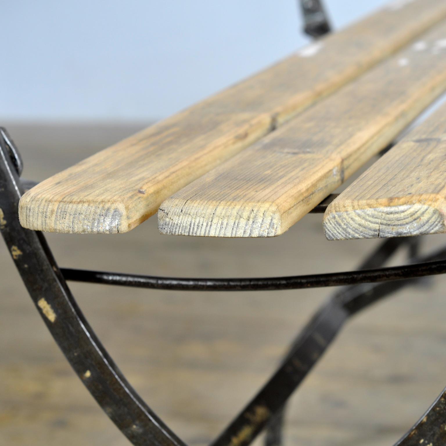 Folding bench, circa 1900 For Sale 2