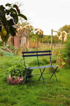 Folding bench Fermob Bistro 2-Seater ottoman - Willow Green