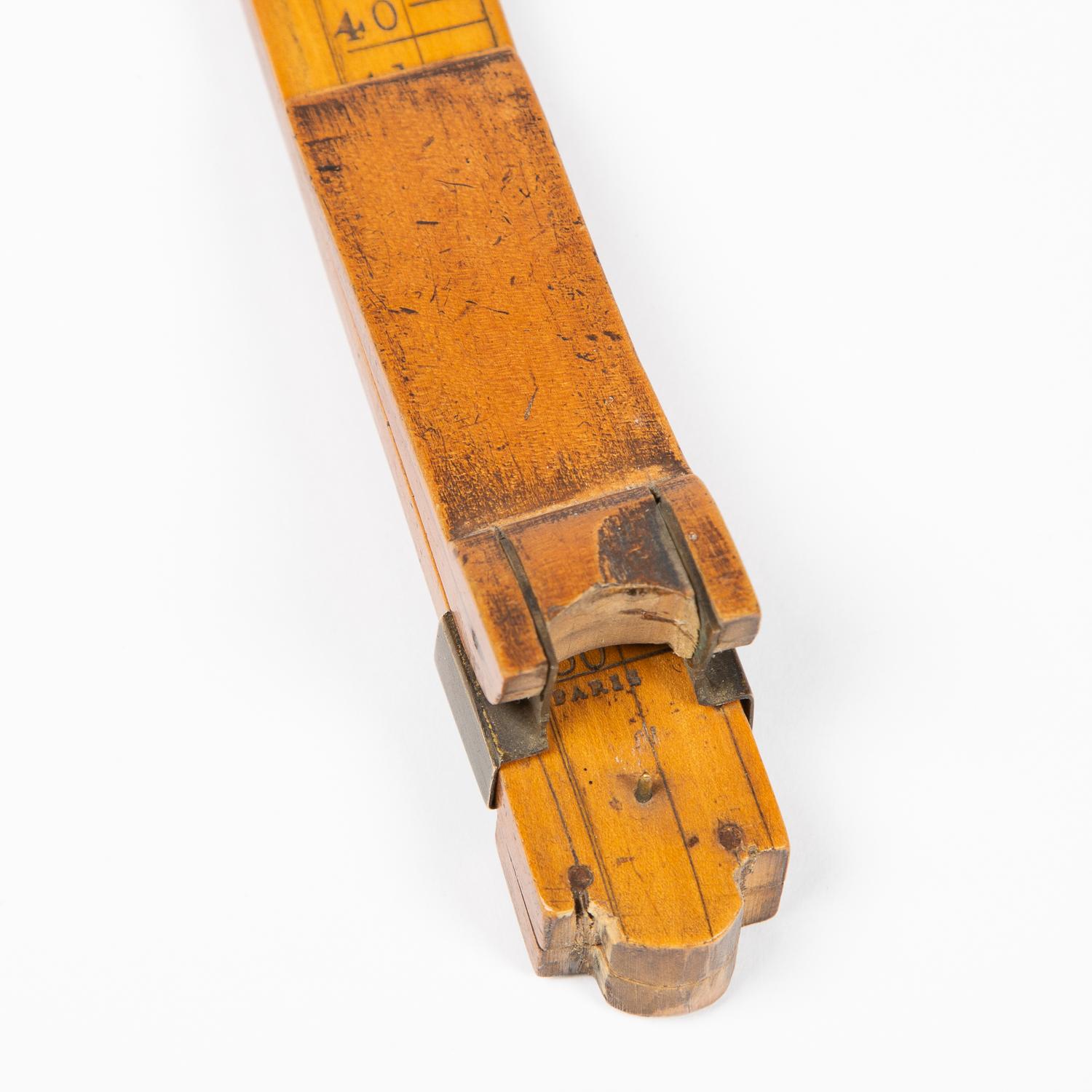 Mesure de la chaussure pliante en bois de buis et laiton, vers 1880 en vente 13