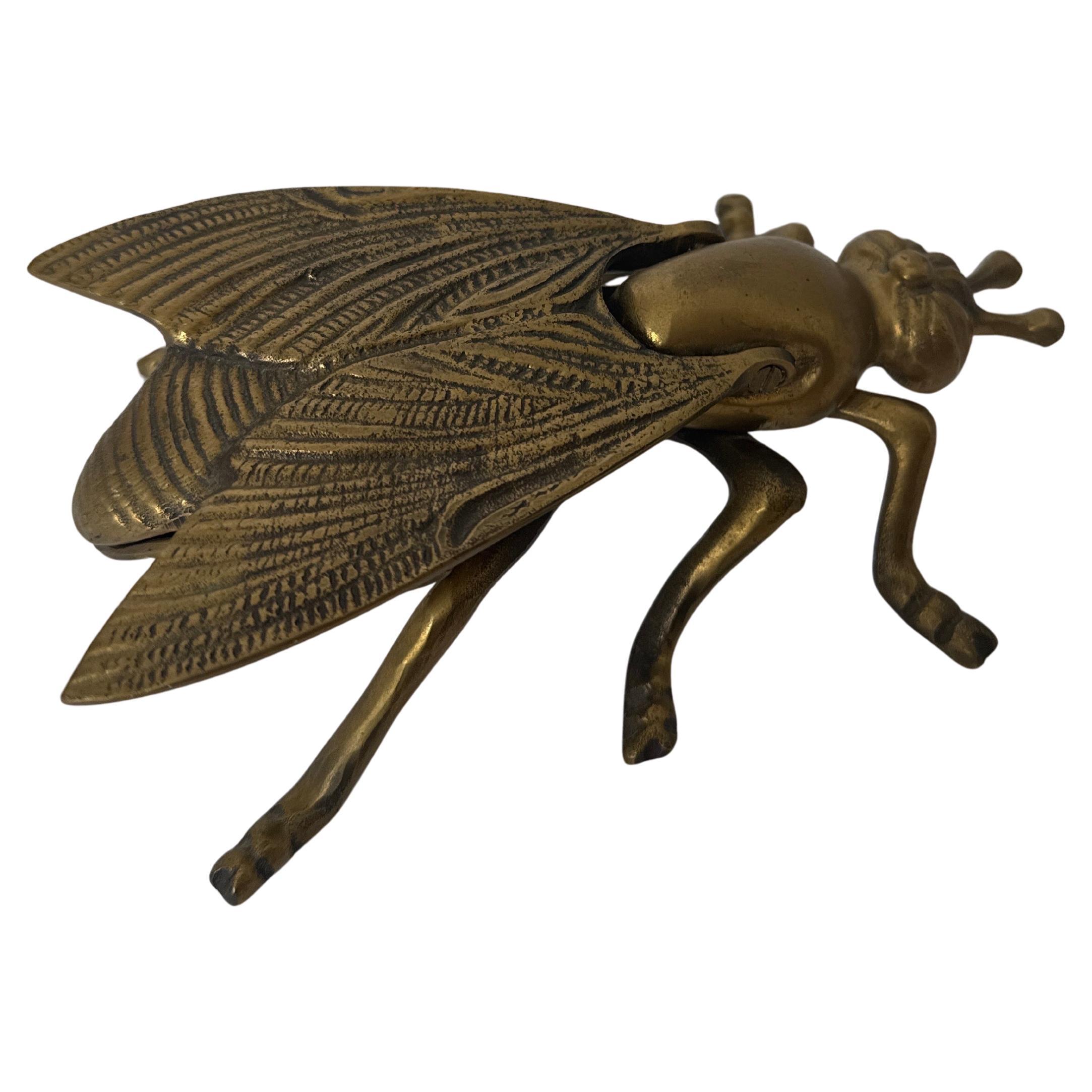 Cenicero plegable de latón en forma de mosca, años 70 en Bueno estado para la venta en Hannover, DE