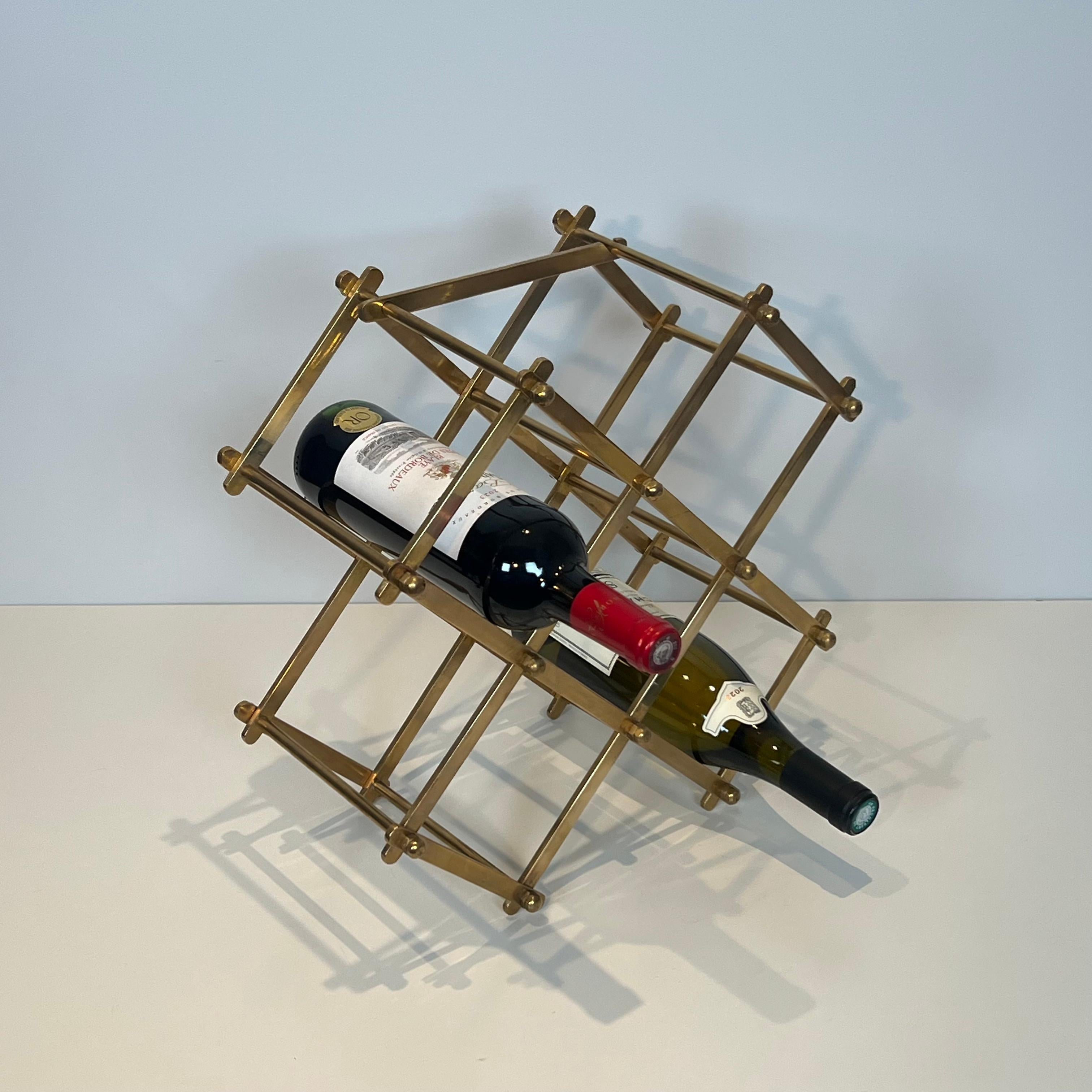 Folding Brass Bottles Holder For Sale 6