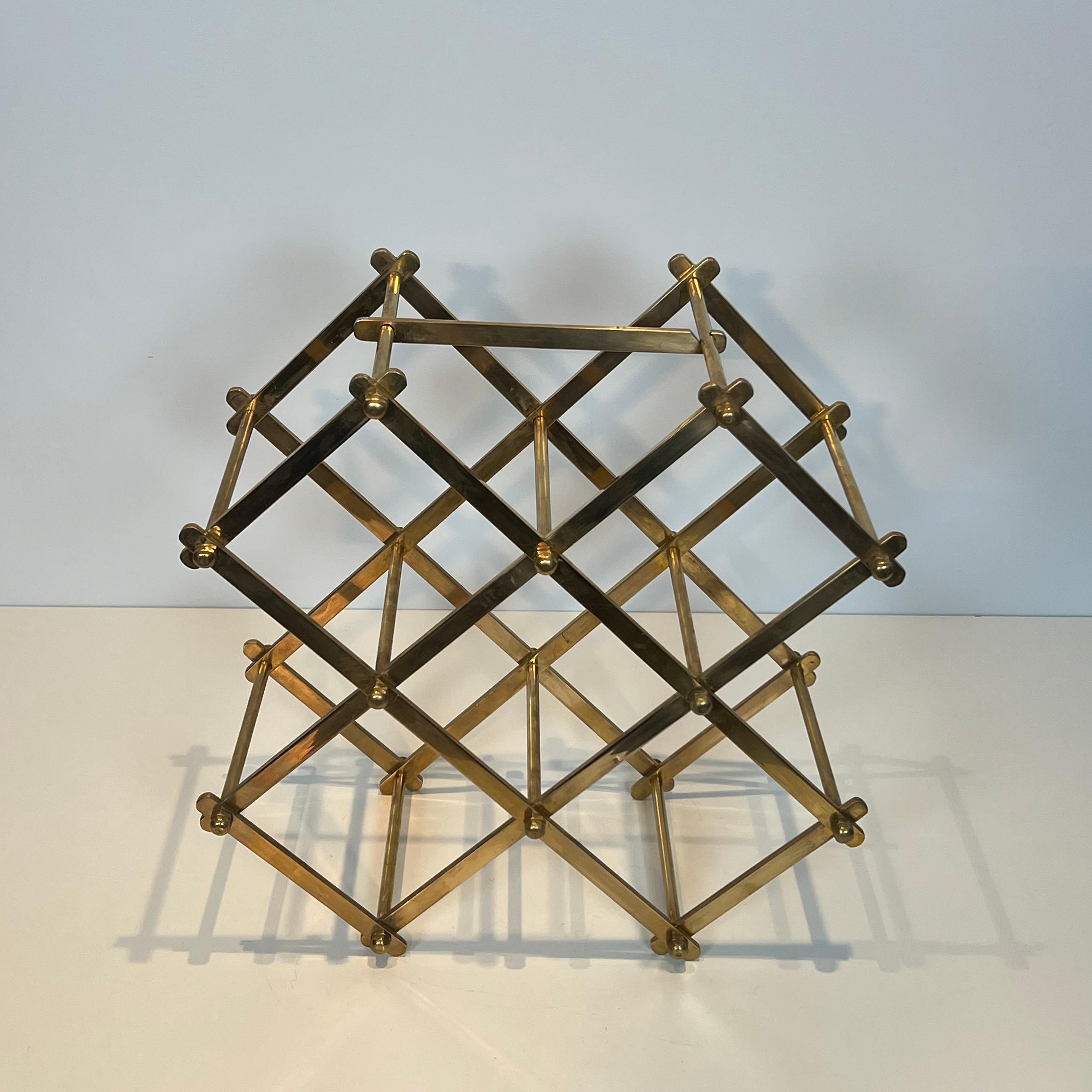 Folding Brass Bottles Holder For Sale 7