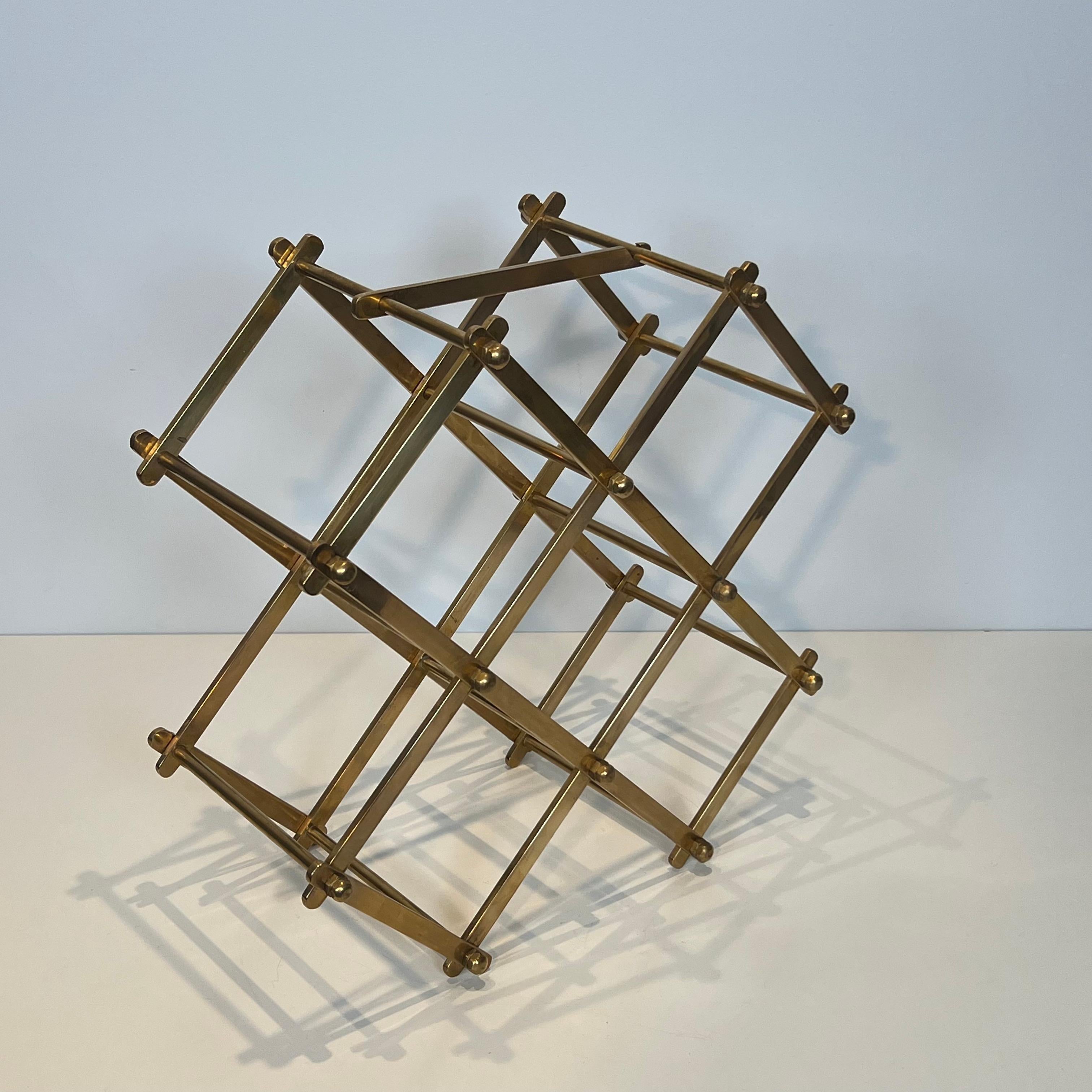 Folding Brass Bottles Holder For Sale 8