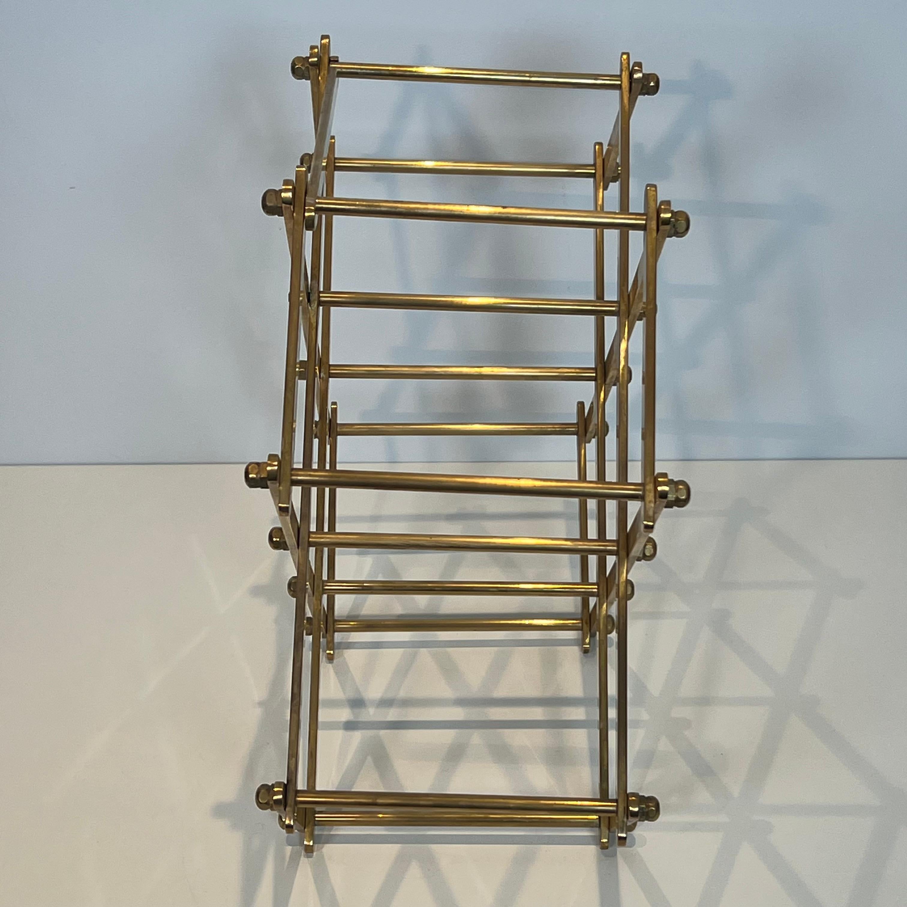 Folding Brass Bottles Holder For Sale 9