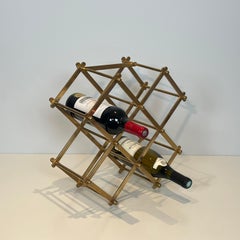 Folding Brass Bottles Holder