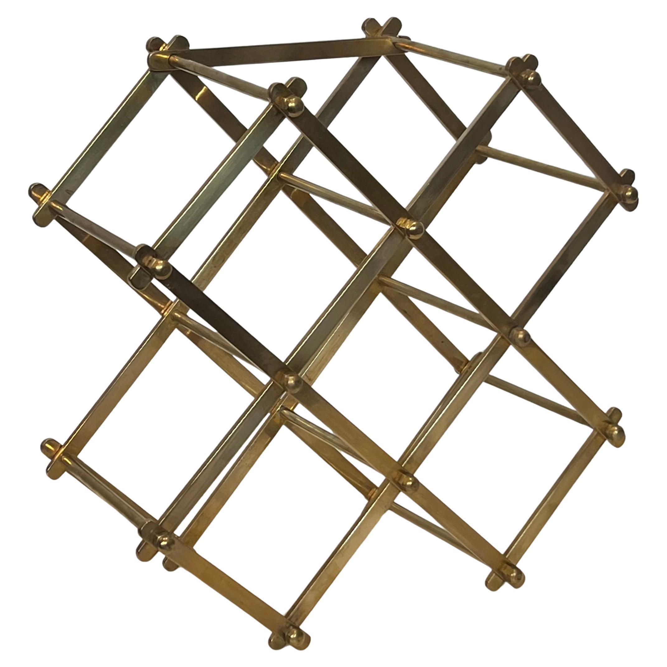 Folding Brass Bottles Holder