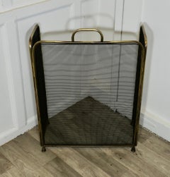 Folding Brass Fire Guard, Spark Guard