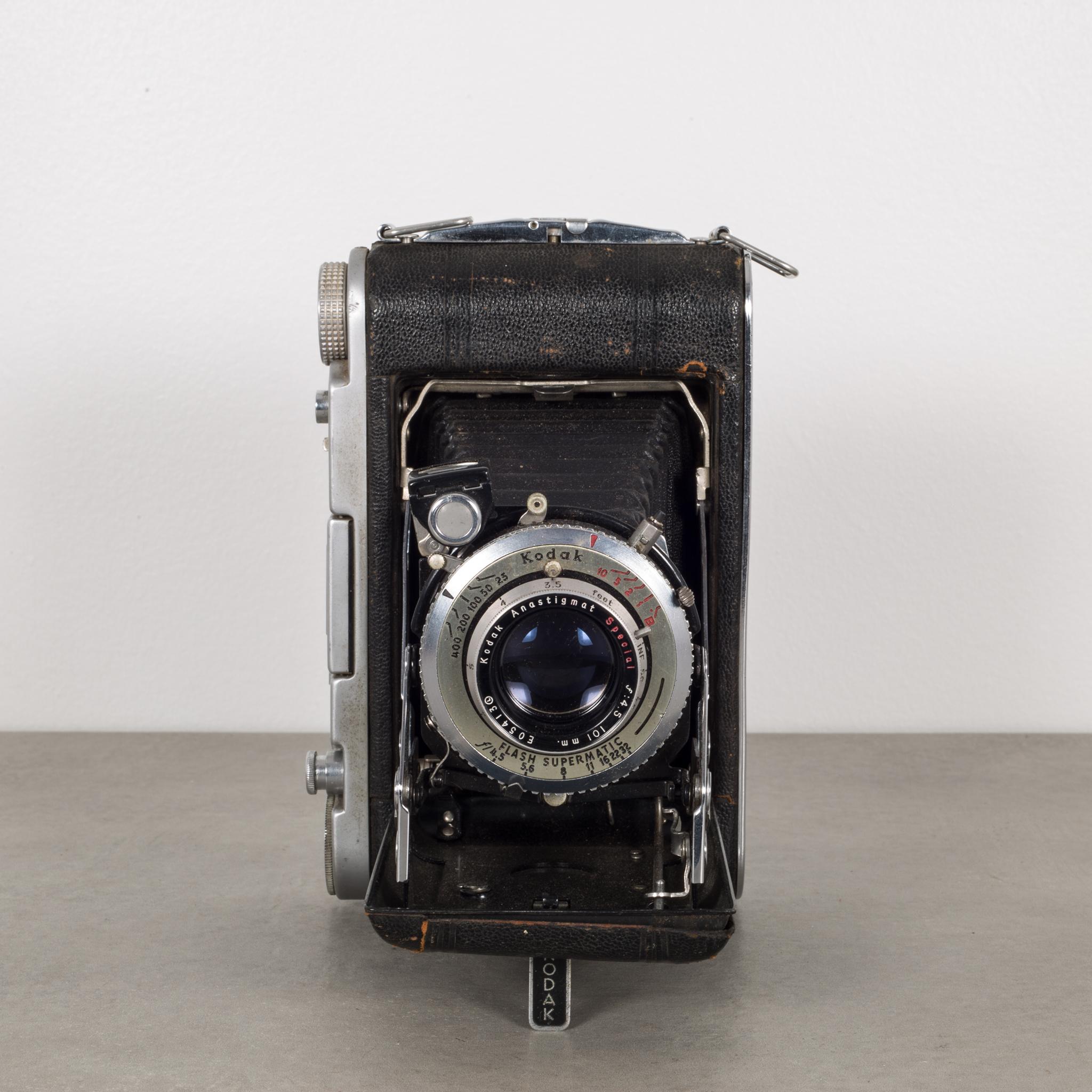 About:

This is an original Kodak folding camera from the 1920s by the Eastman Kodak Co. of Rochester, New York, USA. All the functions seem to be in order and there is no mold on the lens, however the camera is untested.

 Creator Eastman Kodak