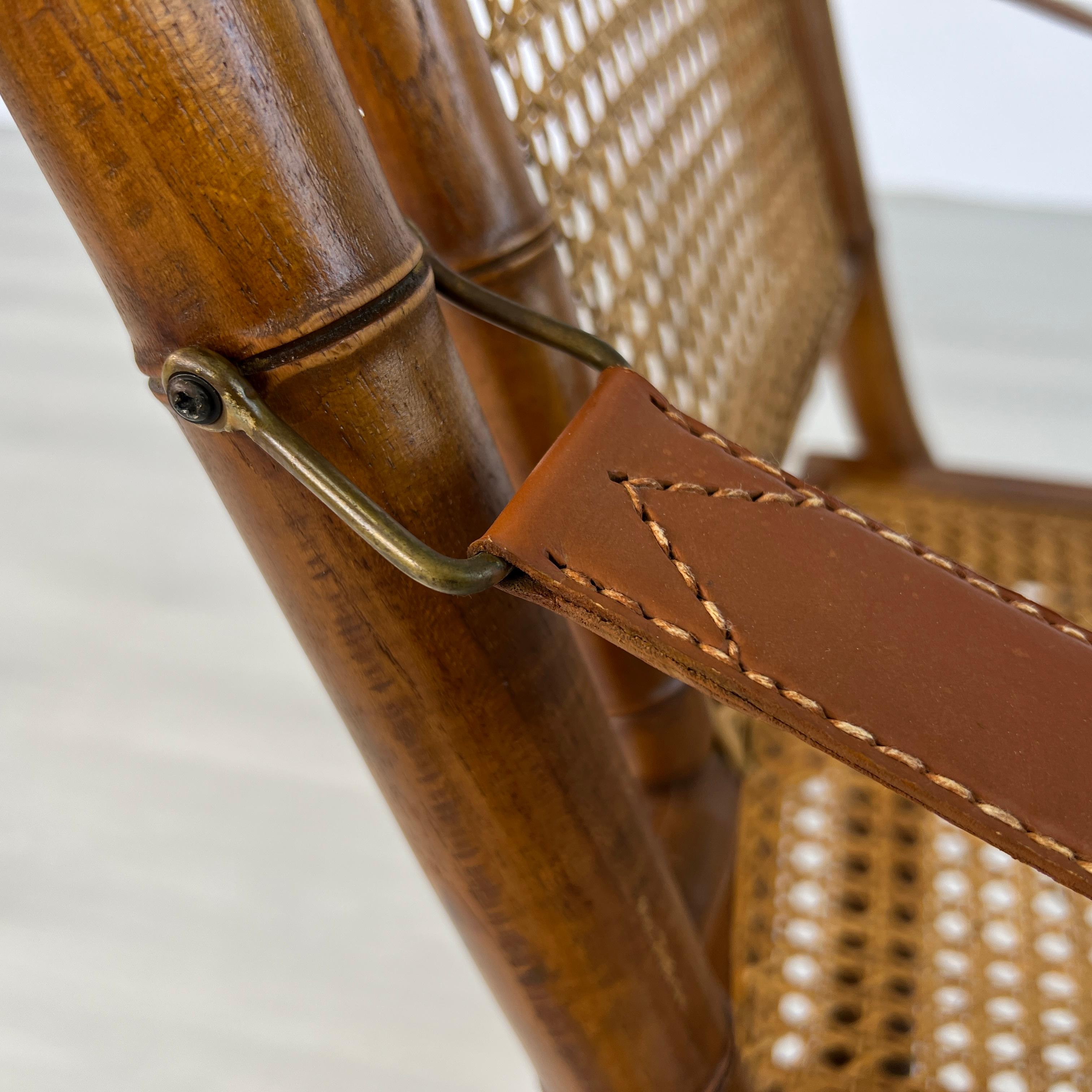 Silla de campaña plegable, 1960 Cuero en venta