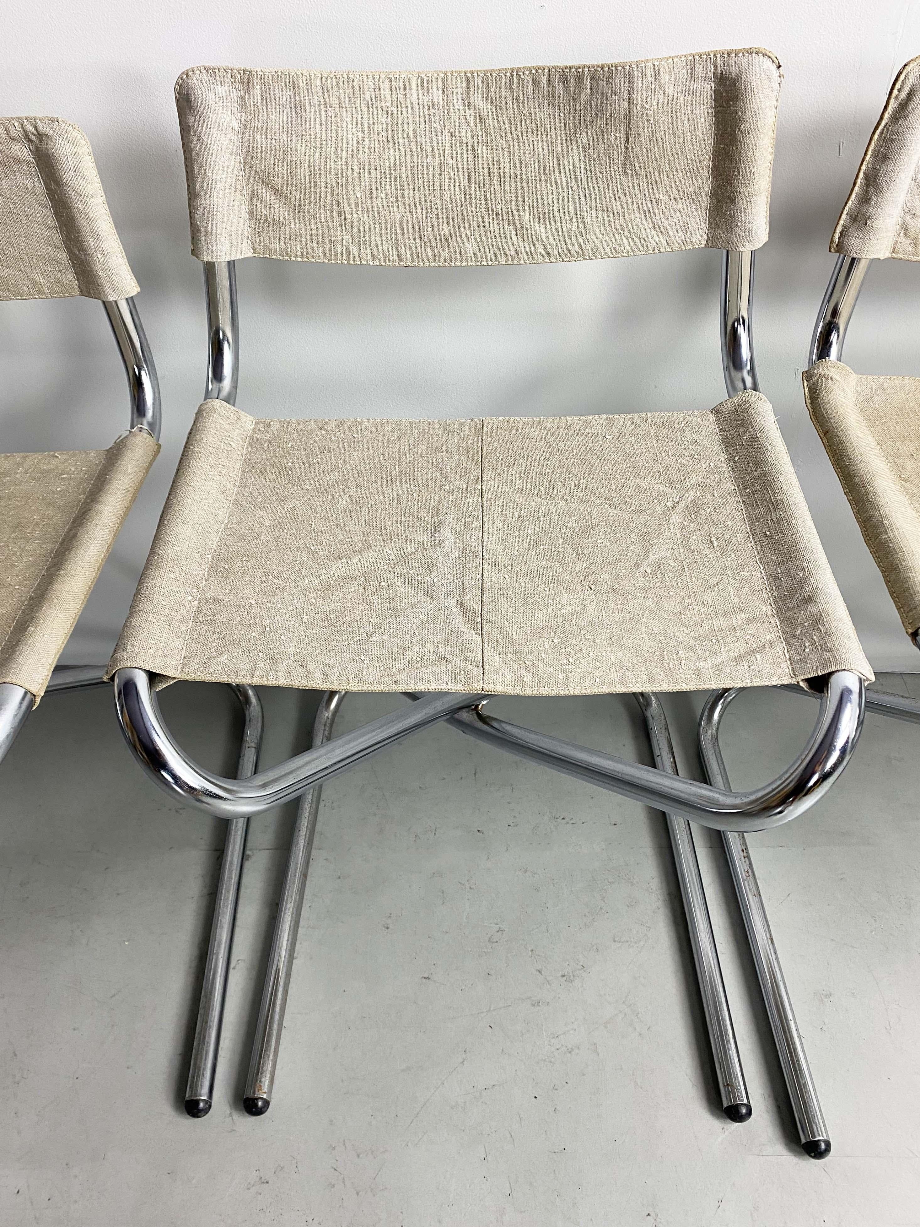 Steel Folding Canvas and Chrome Tubular ‘Z’ Chair by Erik Magnussen, c.1960