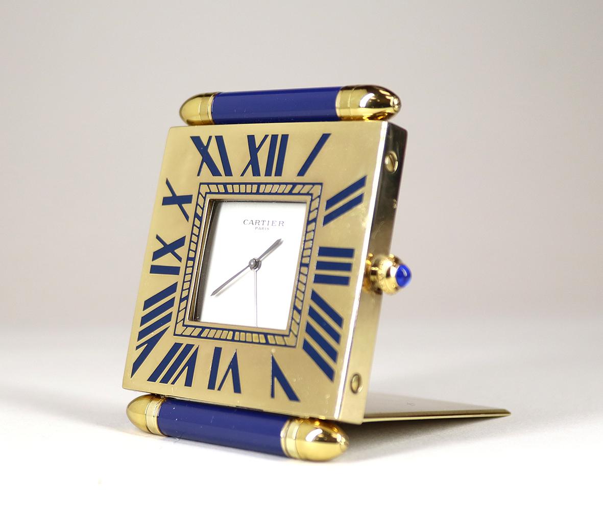 Art Deco Folding Cartier Desk Alarm Clock