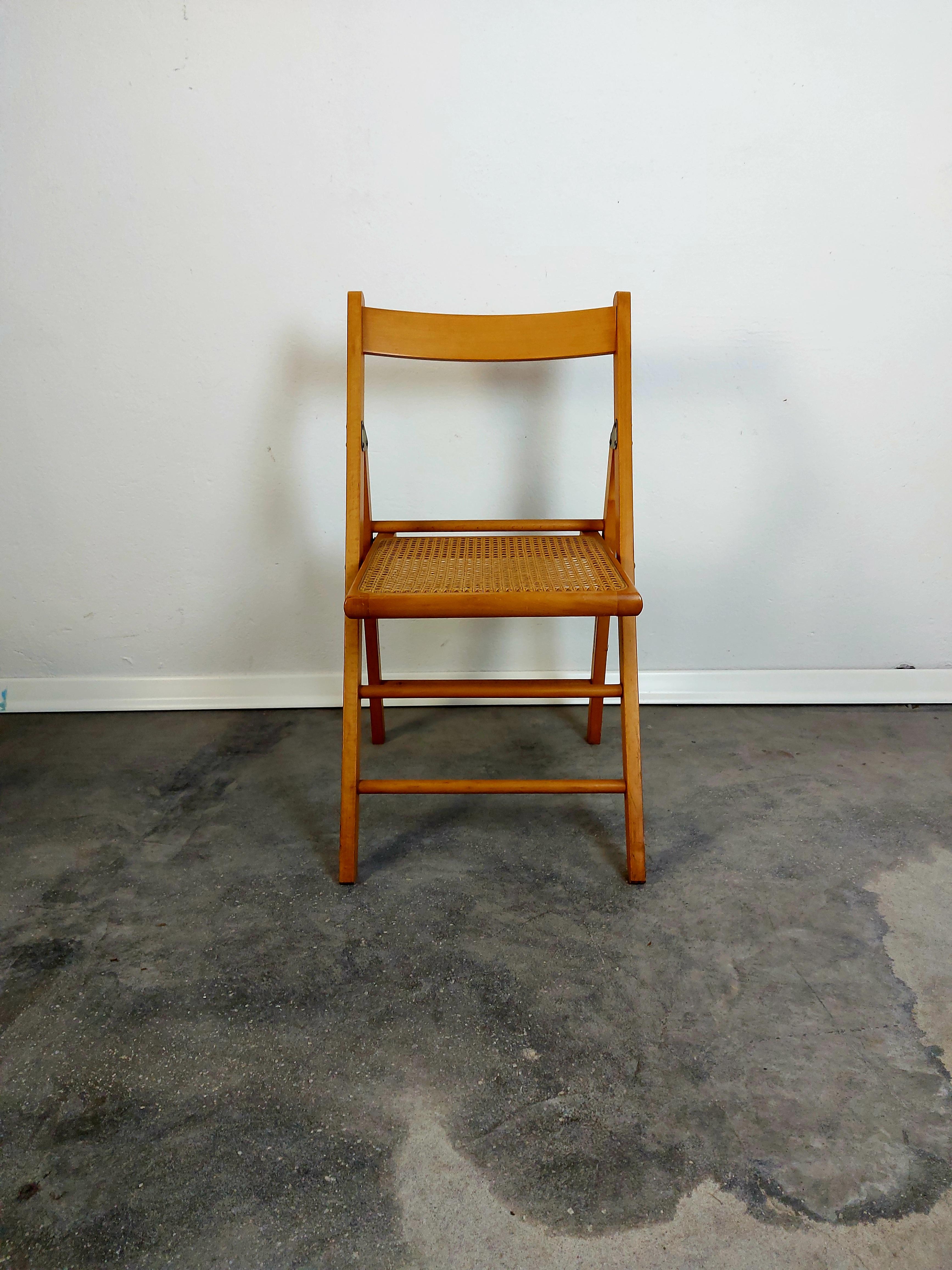 Mid-Century Modern Folding Chair, 1980s For Sale