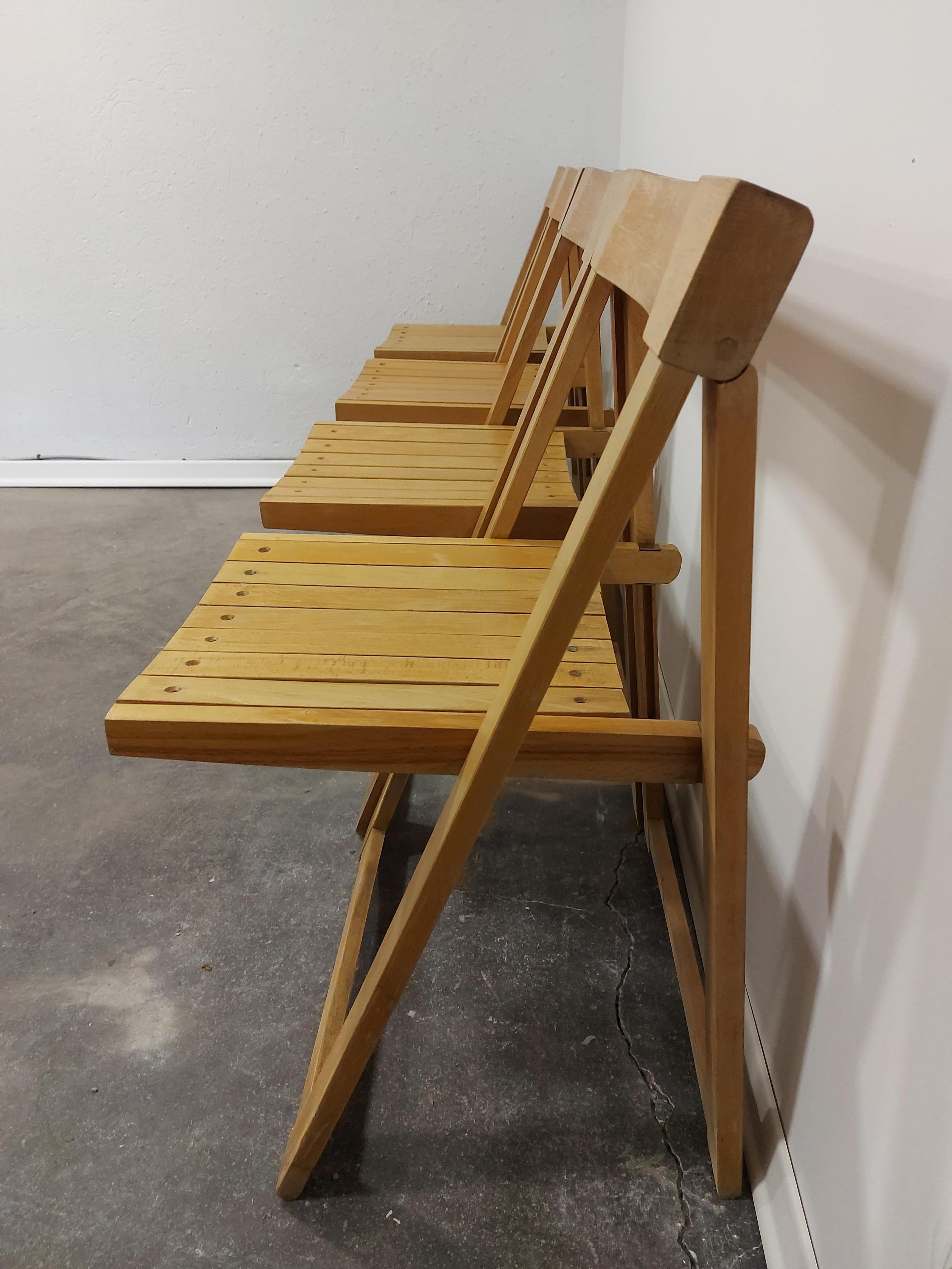 Klappbarer Stuhl von Aldo Jacober, 1970er Jahre, 1 von 4 Stück im Zustand „Gut“ im Angebot in Ljubljana, SI