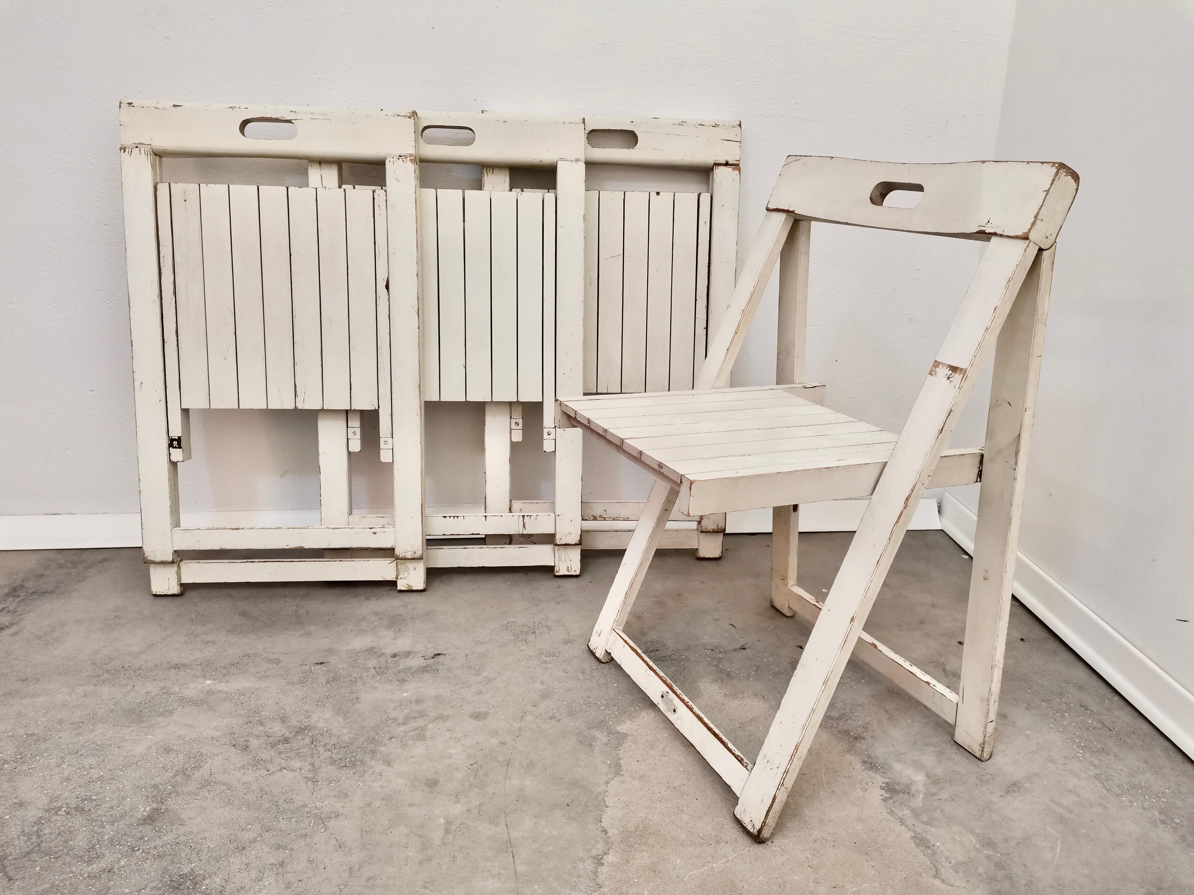 Folding Chair by Aldo Jacober “Trieste” Model Style, 1970s In Good Condition In Ljubljana, SI