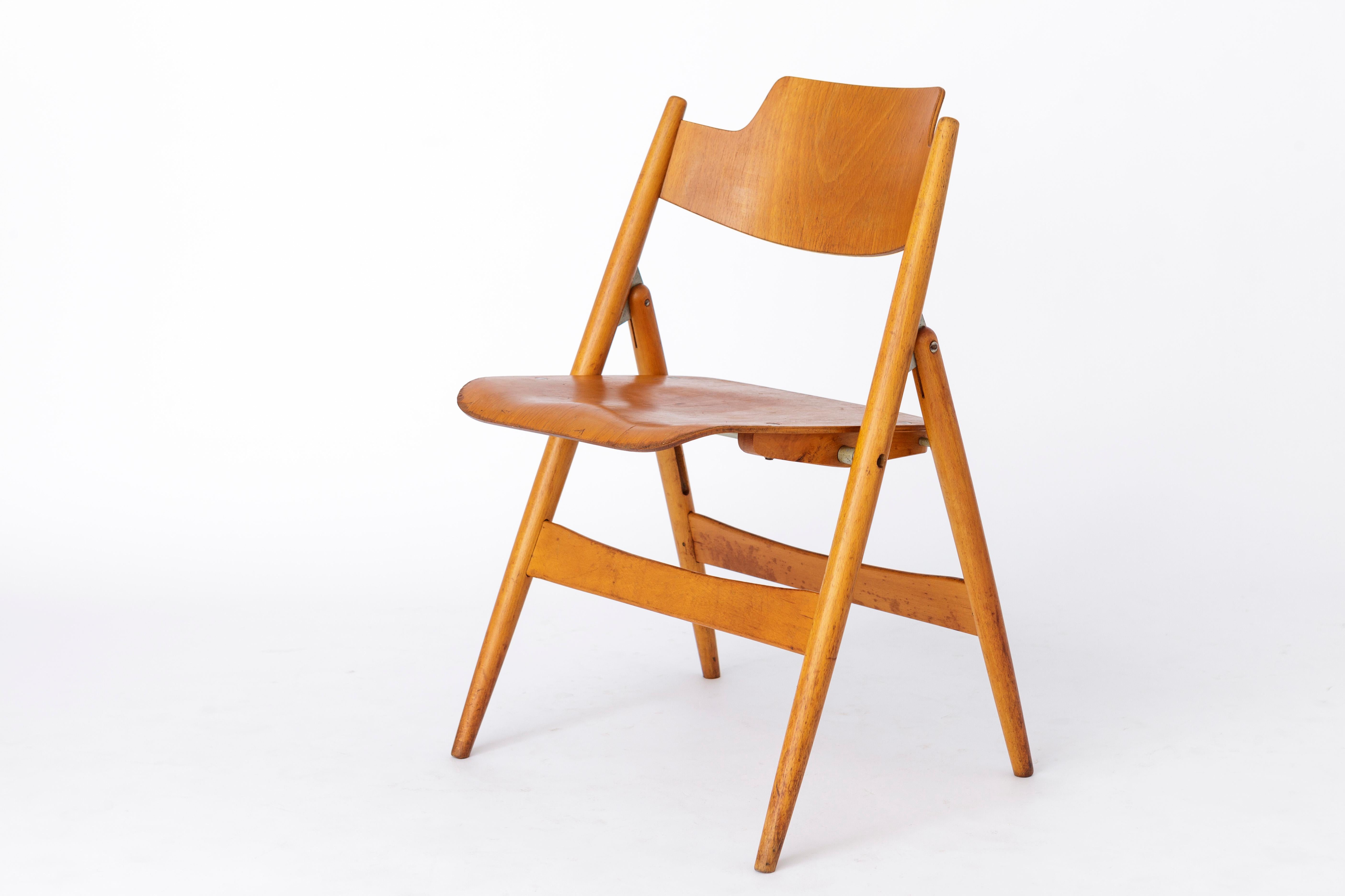 German Folding Chair by Egon Eiermann SE18 1960s Wilde+Spieth