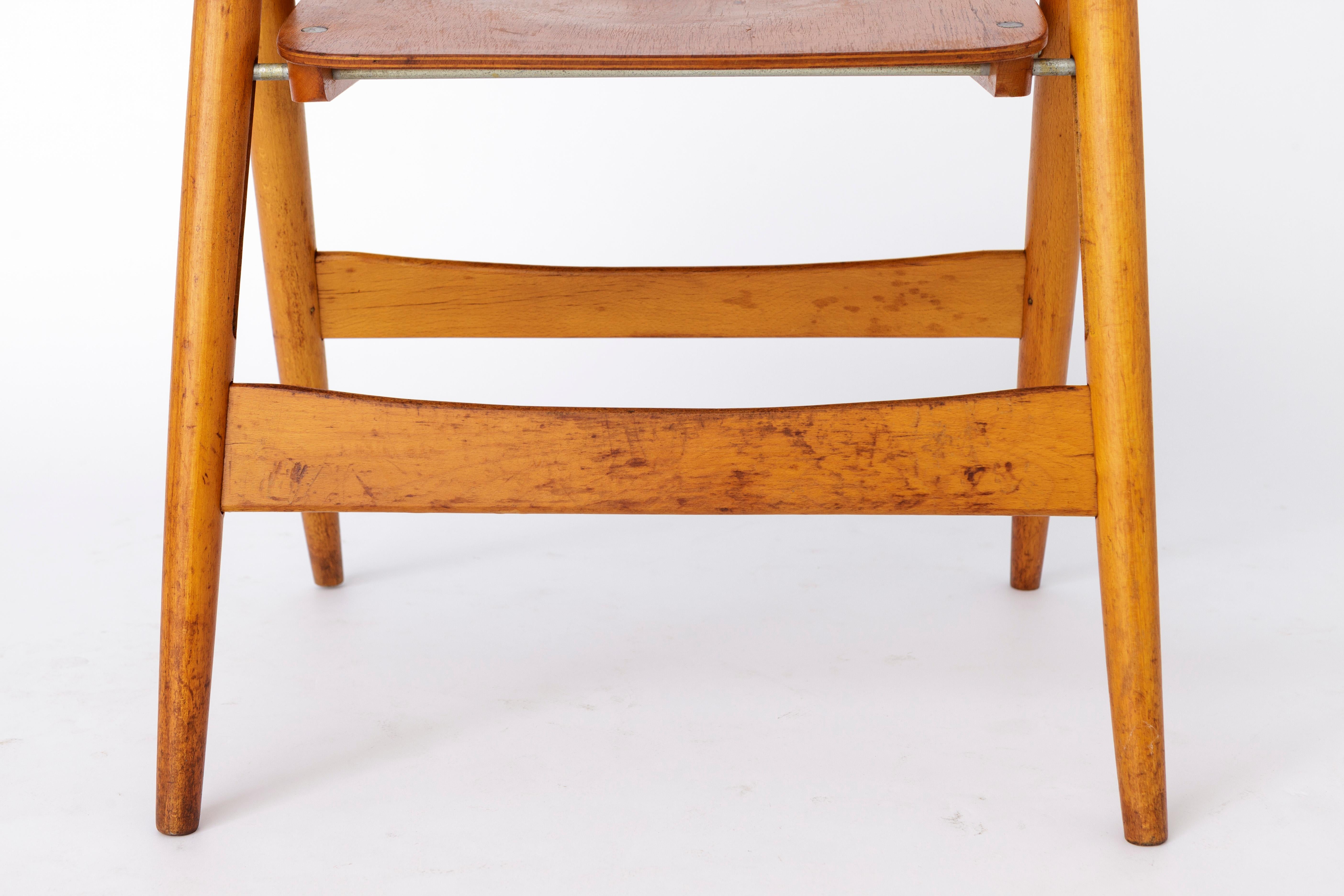 Teak Folding Chair by Egon Eiermann SE18 1960s Wilde+Spieth