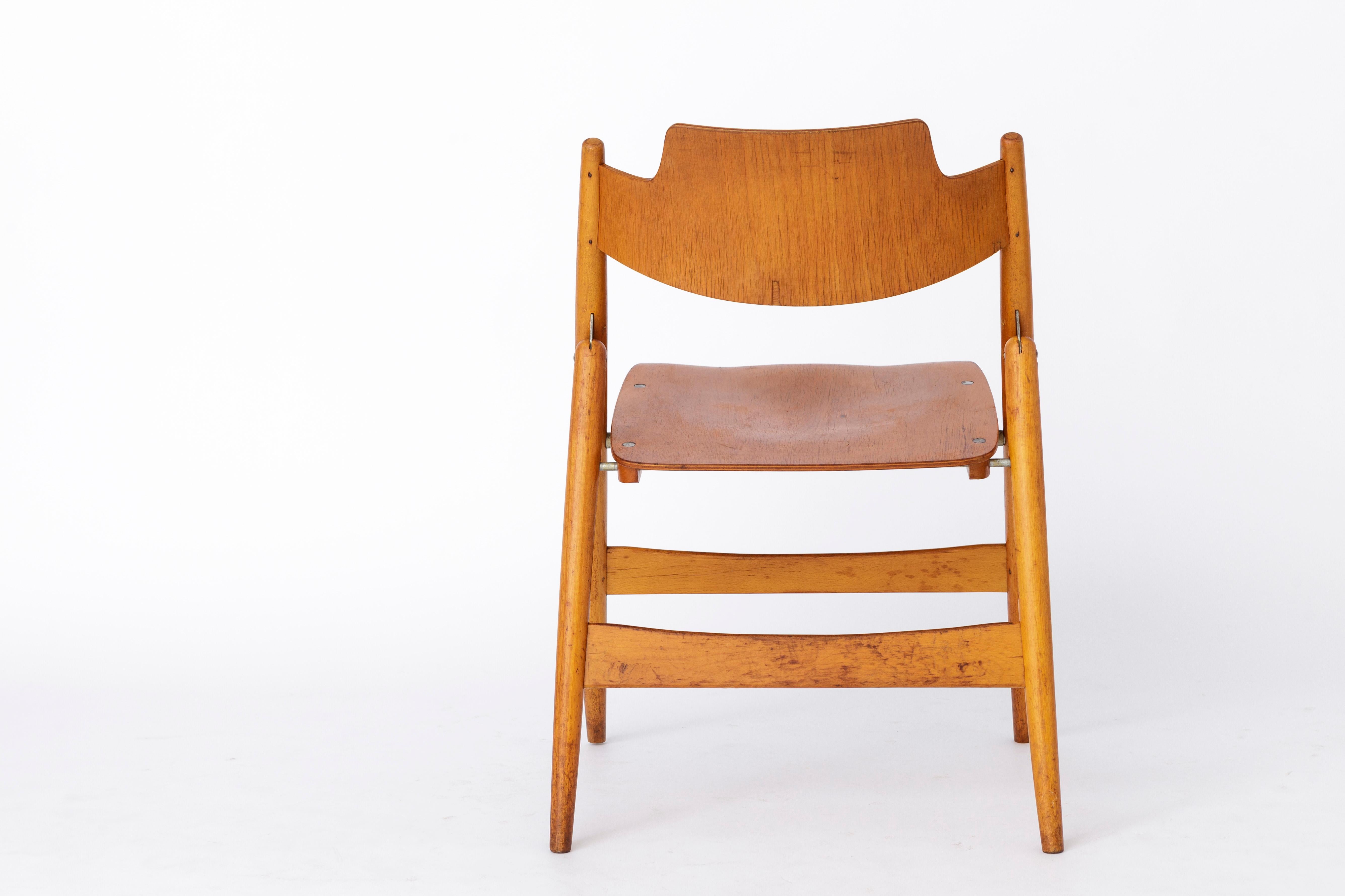 Folding Chair by Egon Eiermann SE18 1960s Wilde+Spieth 1