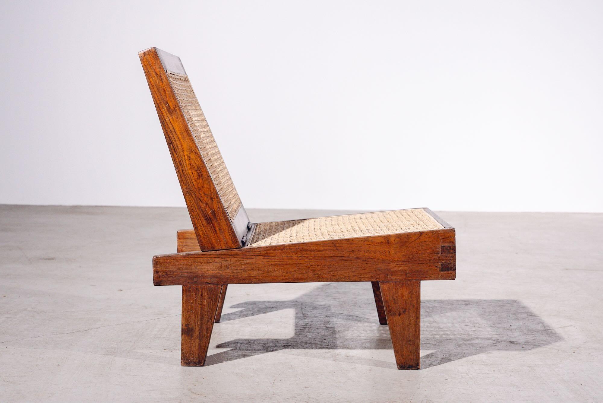 Teak Folding Chair by Pierre Jeanneret for Chandigarh, India, Circa 1960 For Sale