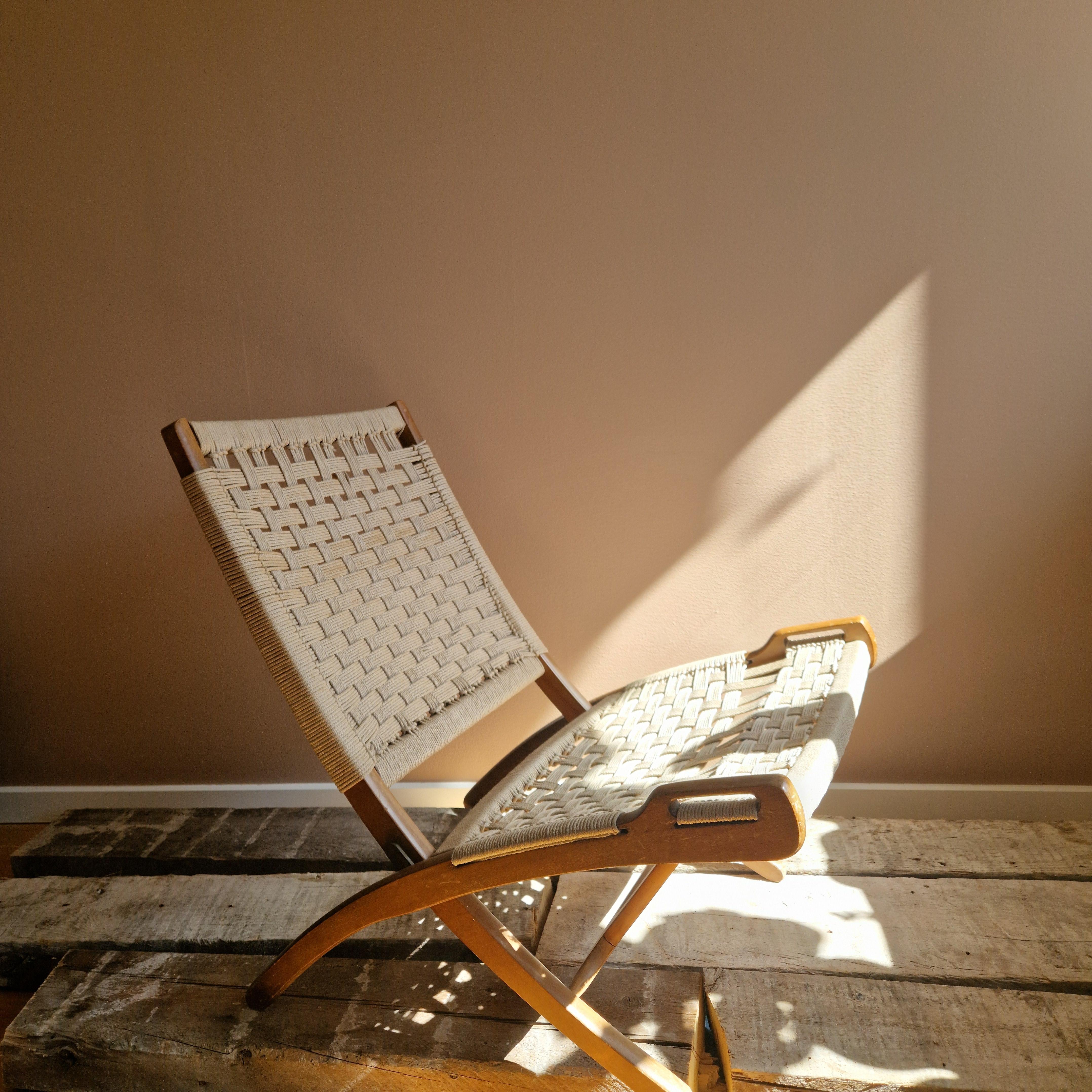 Hand-Crafted Folding Chair, Ebert Wels, 1960's