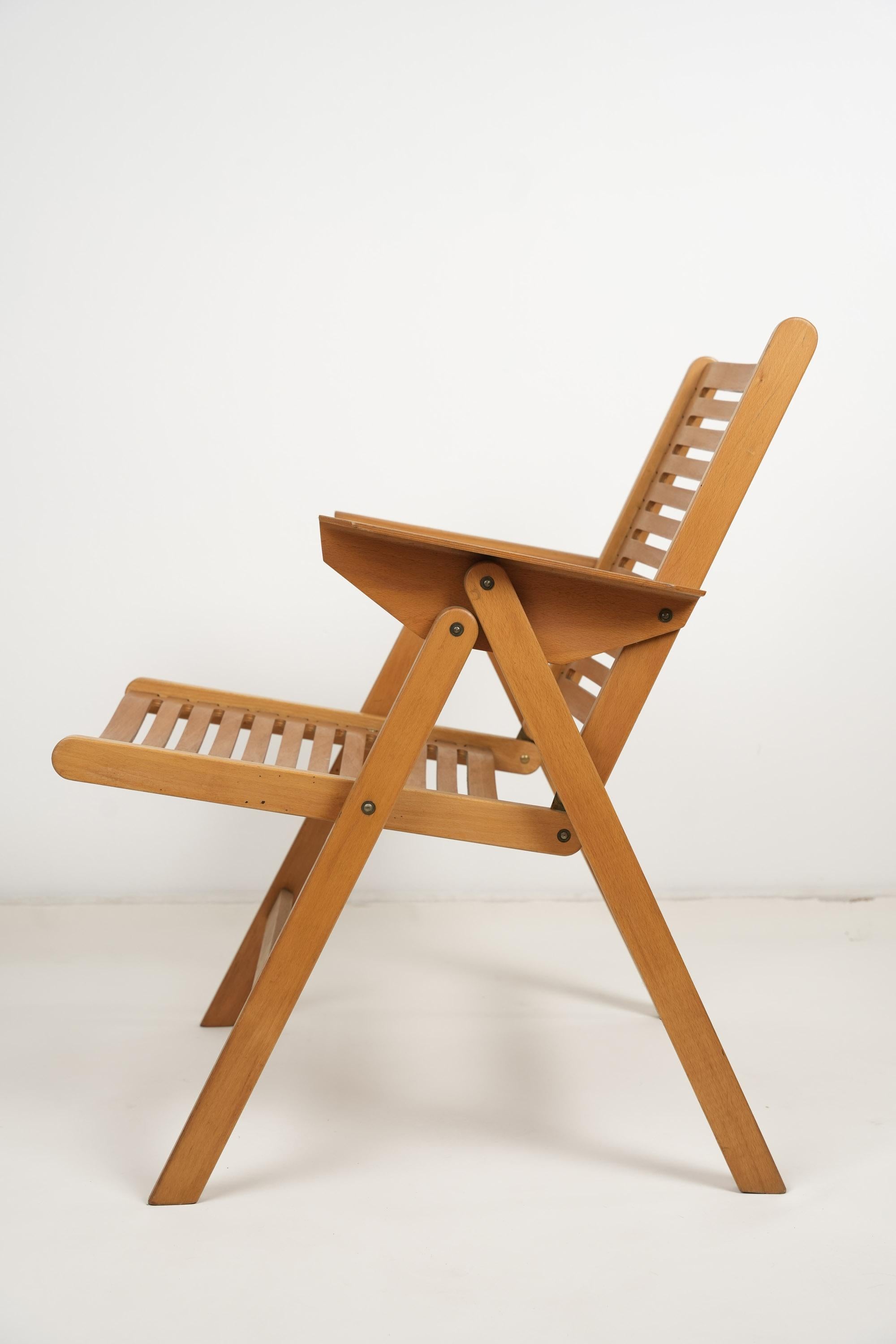 Mid-Century Modern Folding Chair REX By Niko Kralj for Stol Kamnik Yugoslavia 1950s For Sale