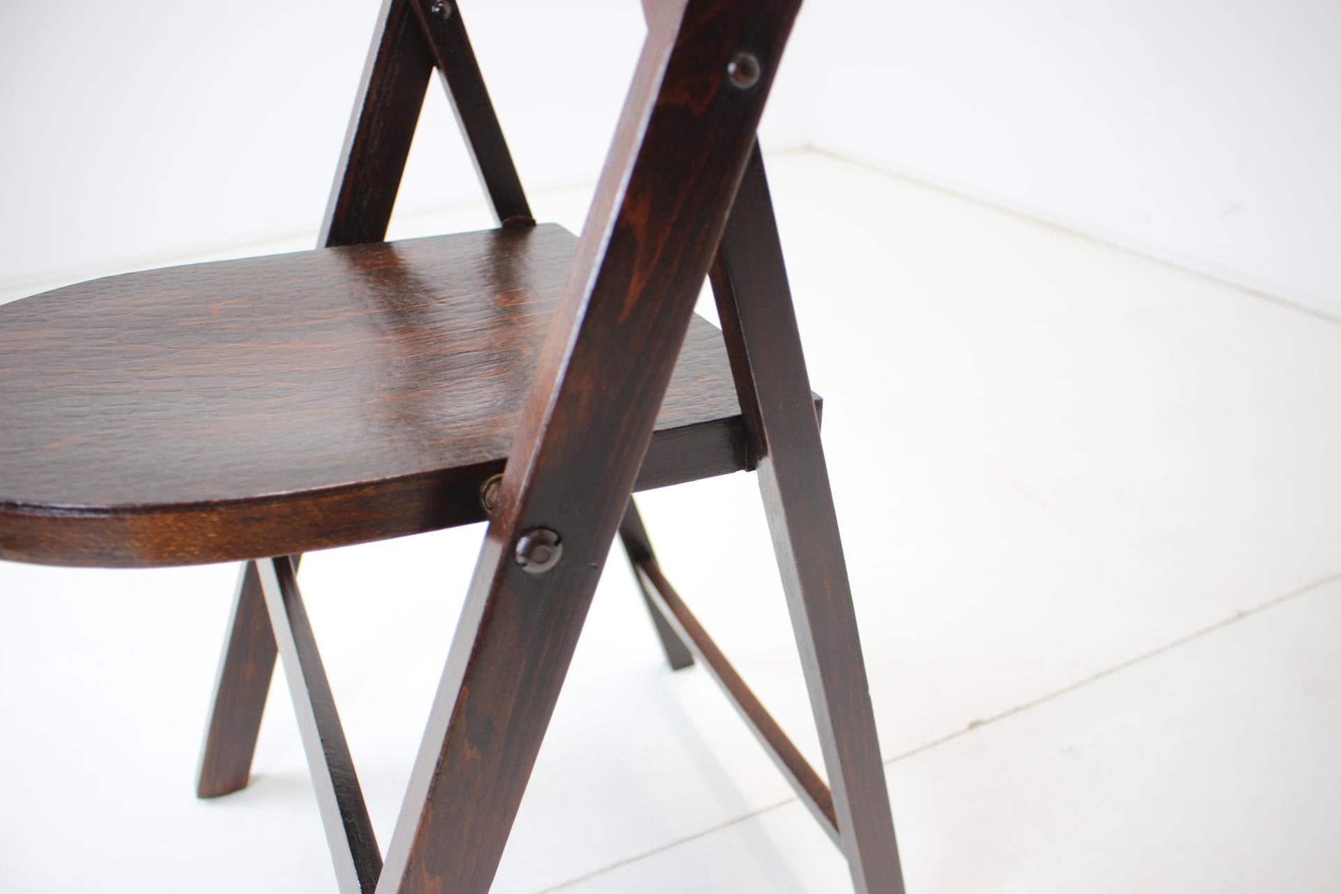 Wood Folding Chair, Thonet, 1920's For Sale