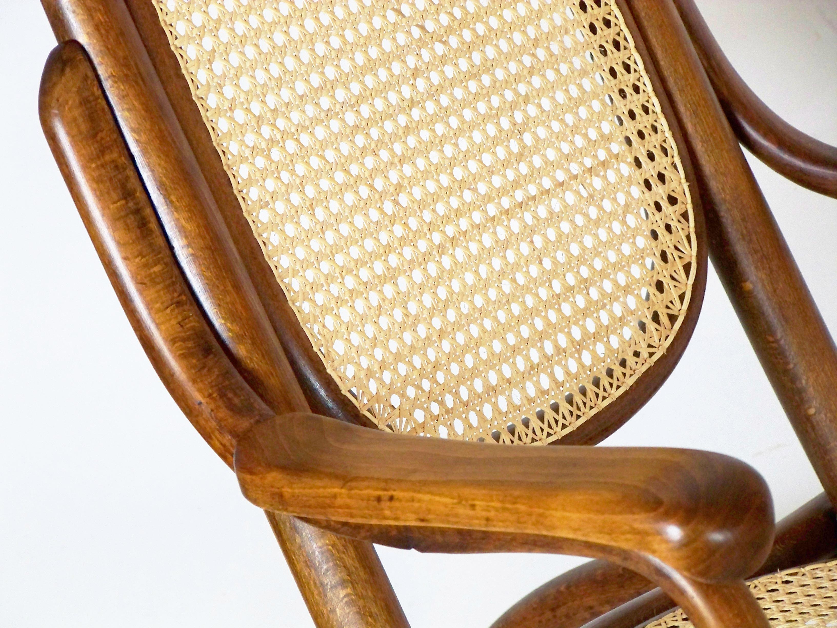 Austrian Folding Chair Thonet Nr.1 with Arms and Legrest, since 1883 For Sale