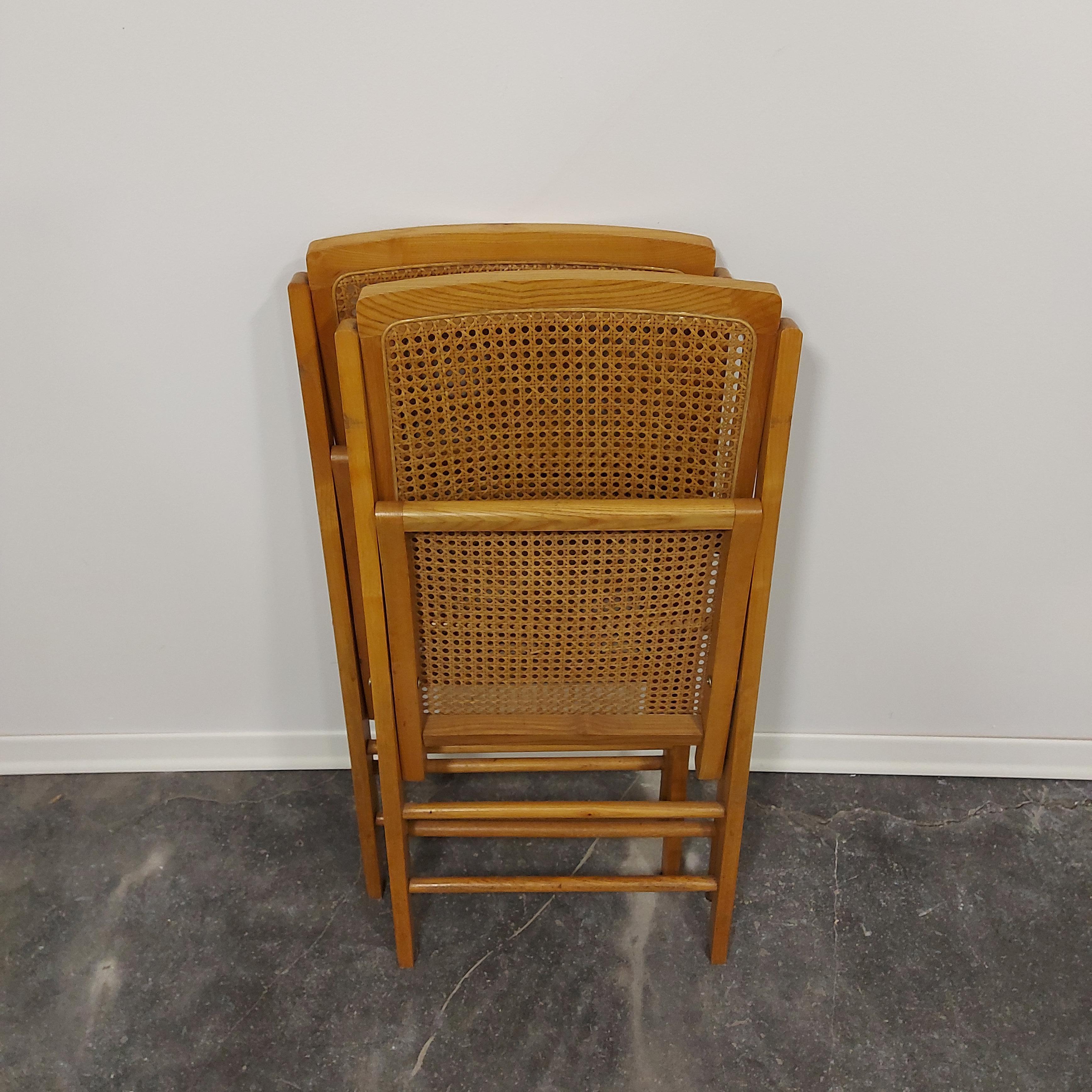 Slovenian Folding chairs 1970s pair For Sale
