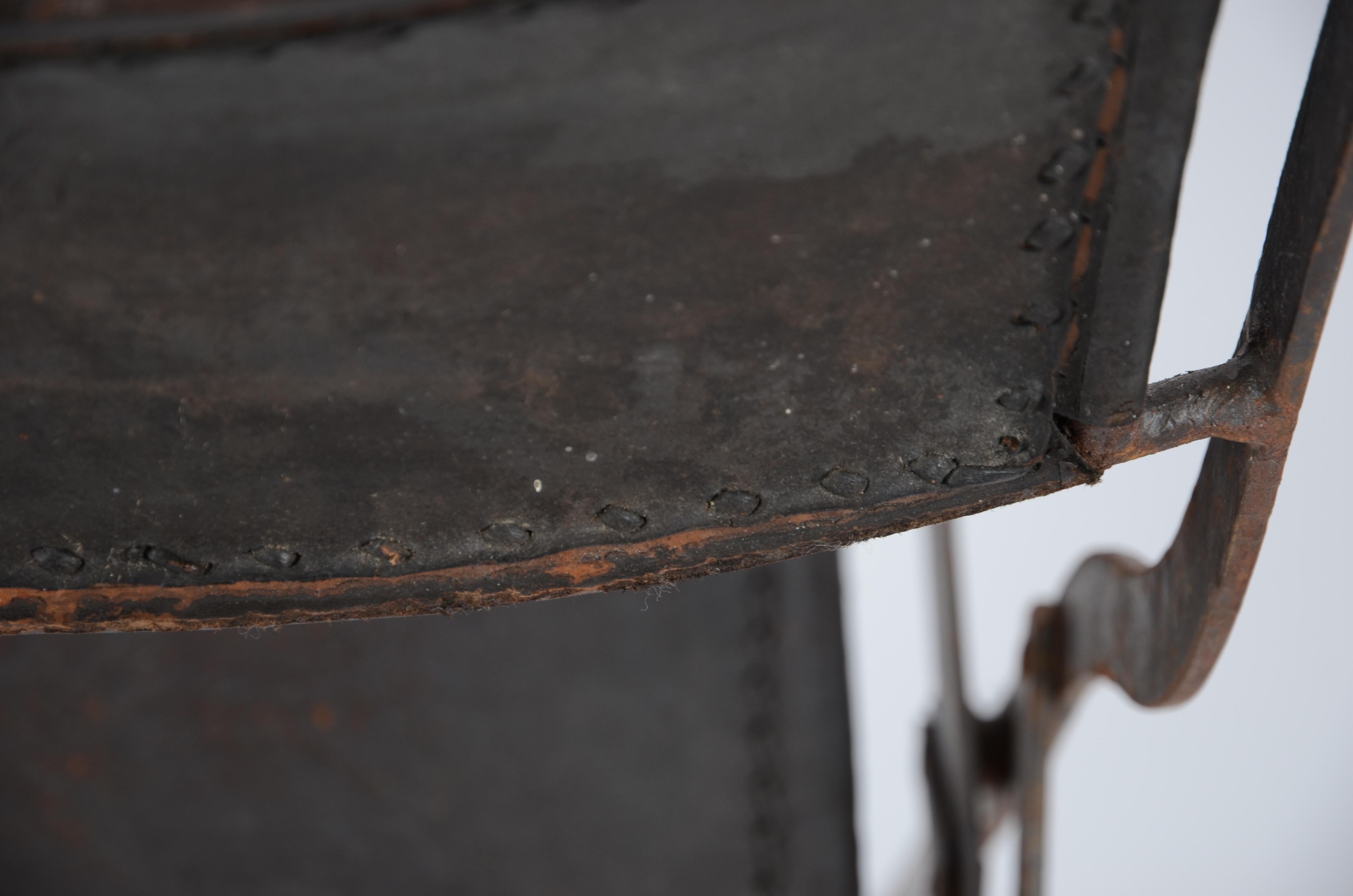 Folding Chairs, Leather, France, 1920s-1930s 1