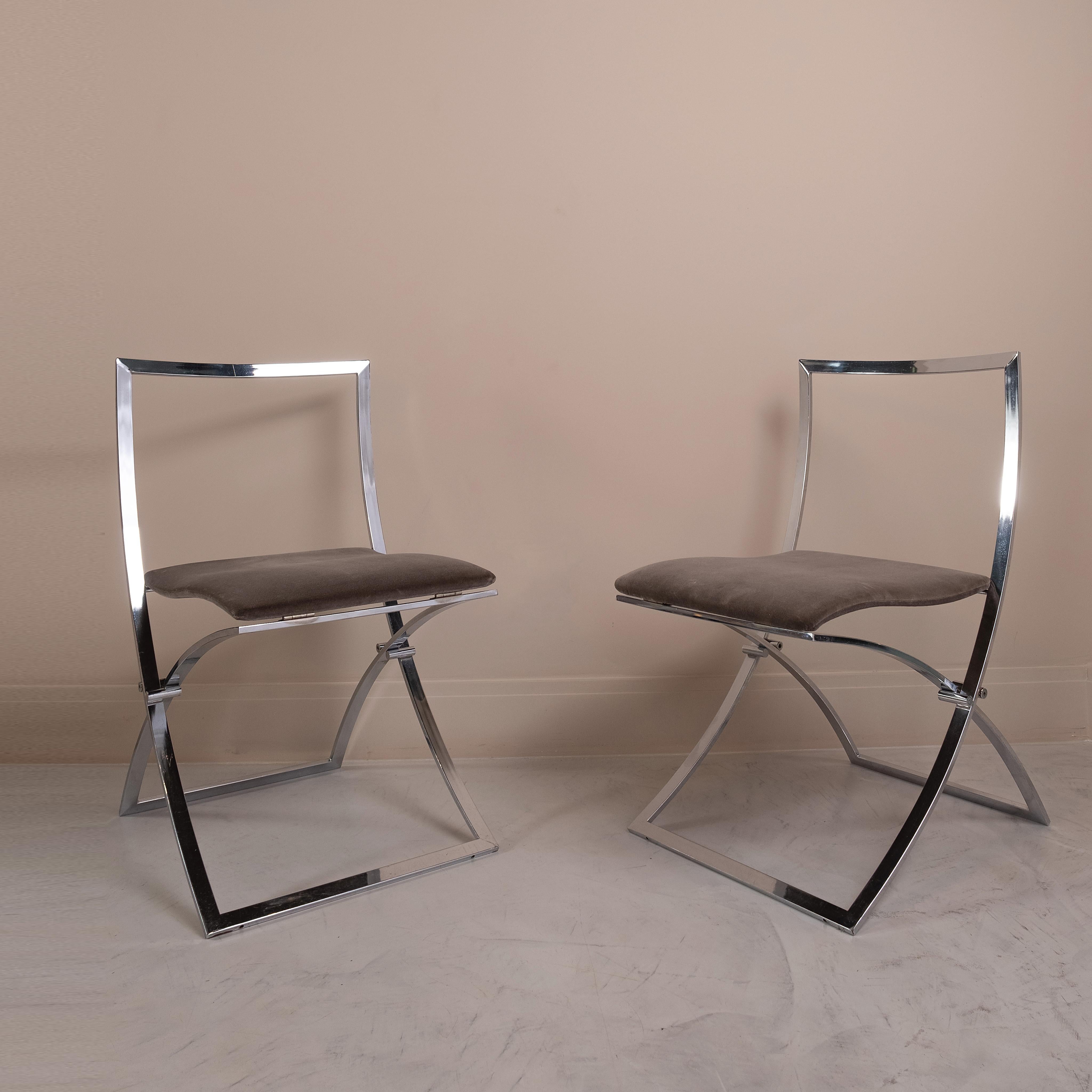 Mid-Century Modern Folding chairs, Luisa Model by Marcello Cuneo, Italy 1970 For Sale