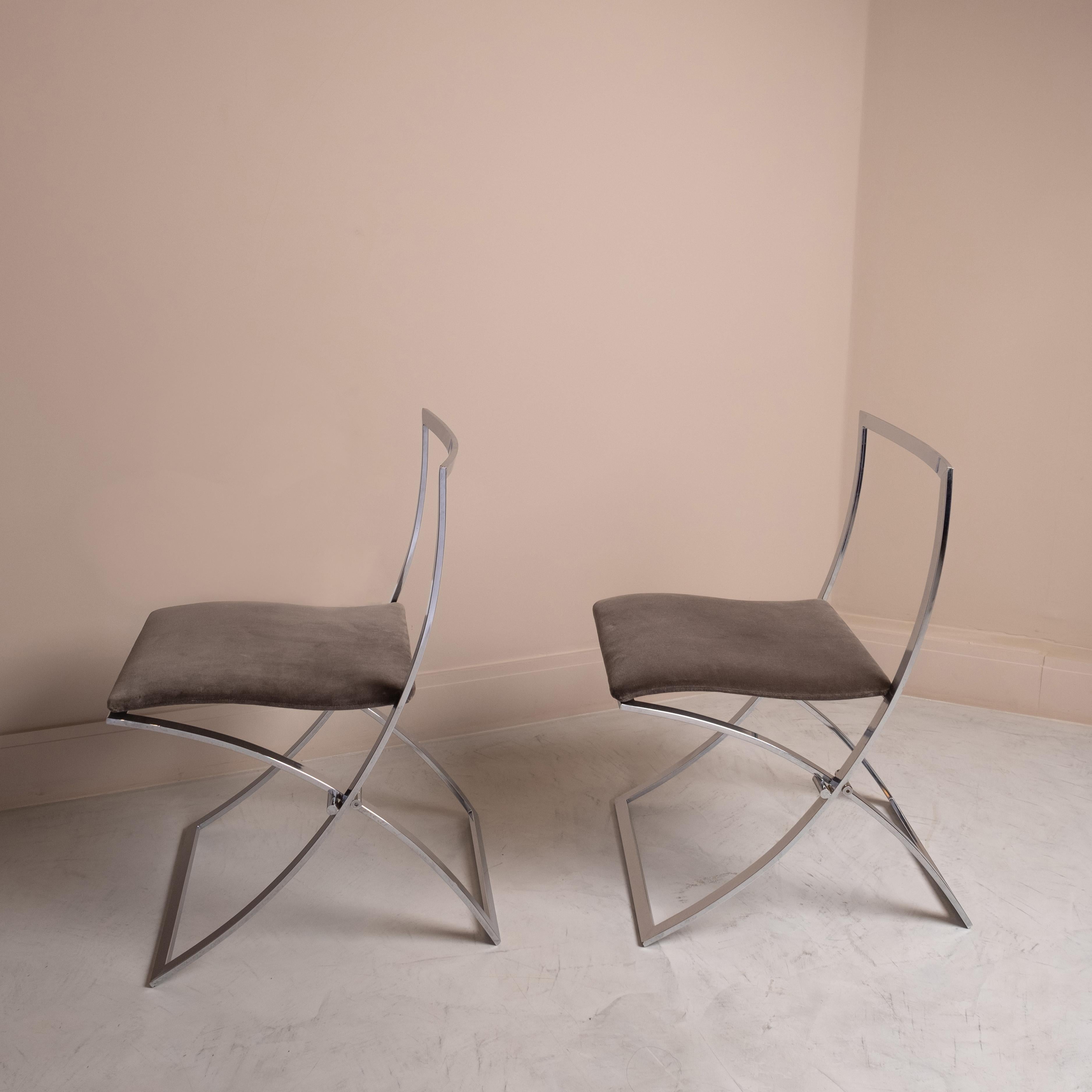 Folding chairs, Luisa Model by Marcello Cuneo, Italy 1970 In Good Condition For Sale In Brasília, BR
