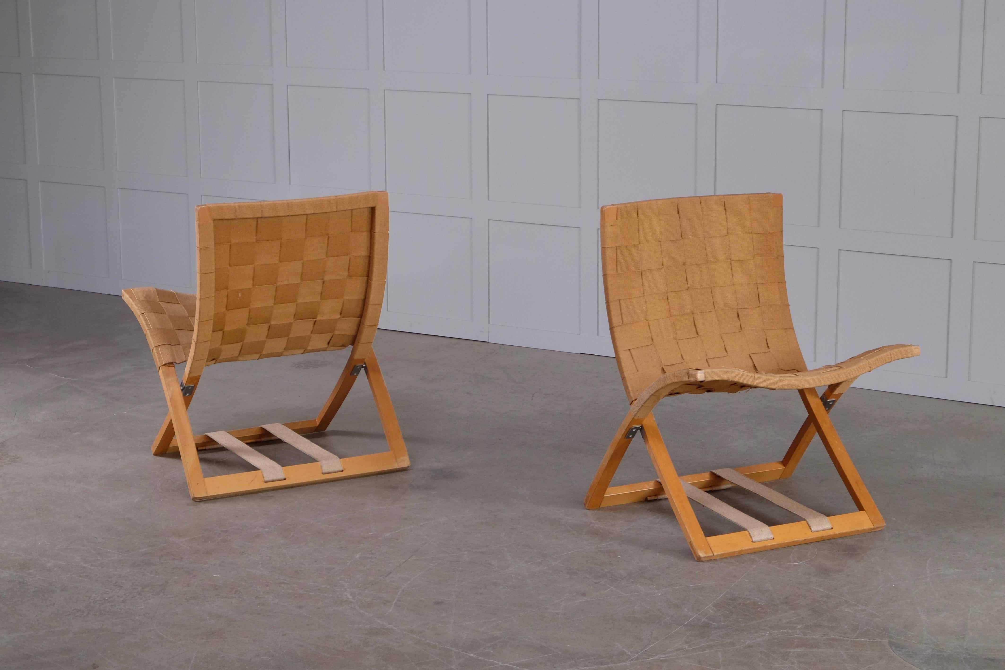 Scandinavian Modern Folding Chairs, Sweden, 1960s For Sale