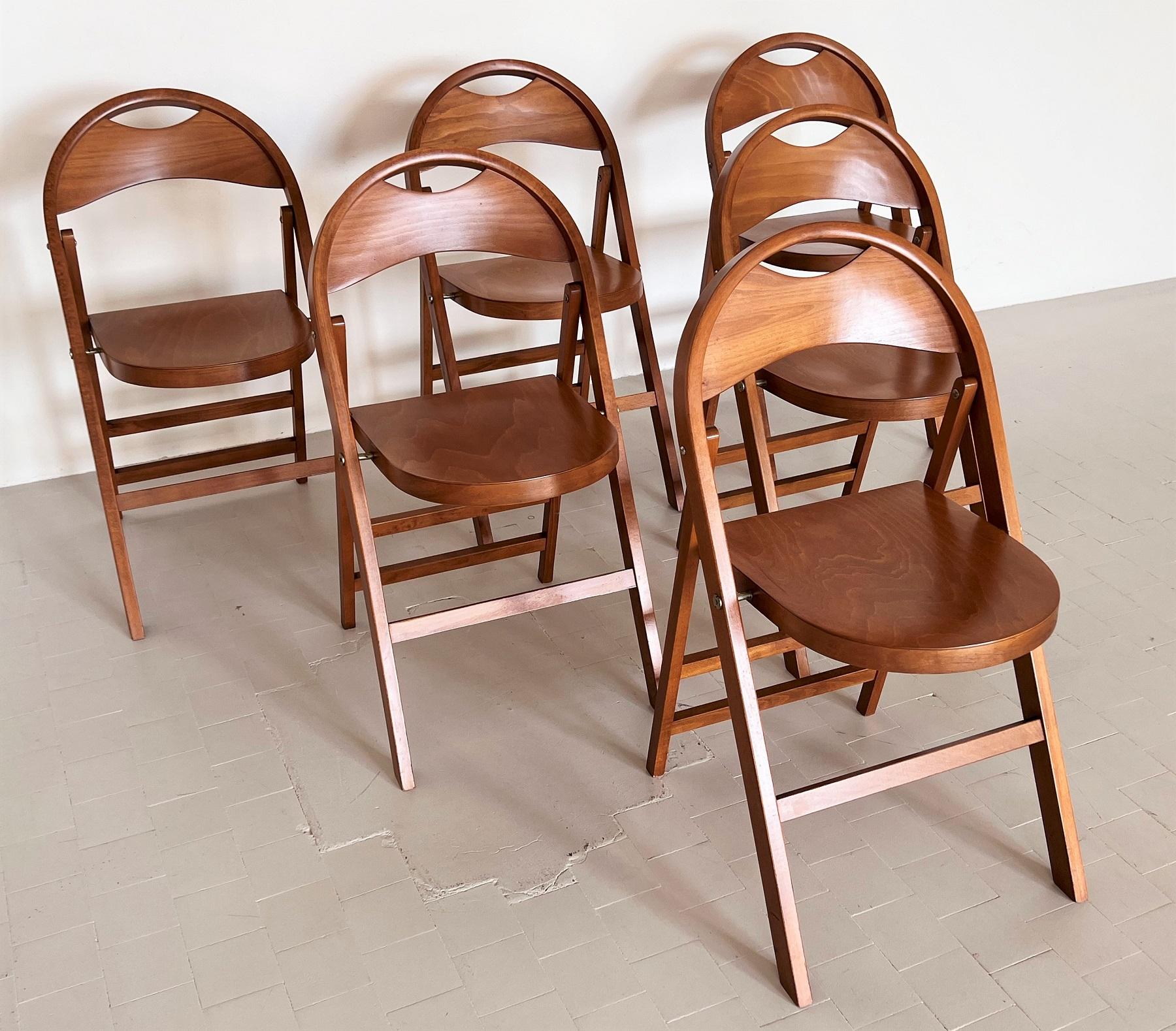 Mid-Century moderno Sedie Foldes TRIC di Achille Castiglioni per BBB Emme Bonacina, anni '60