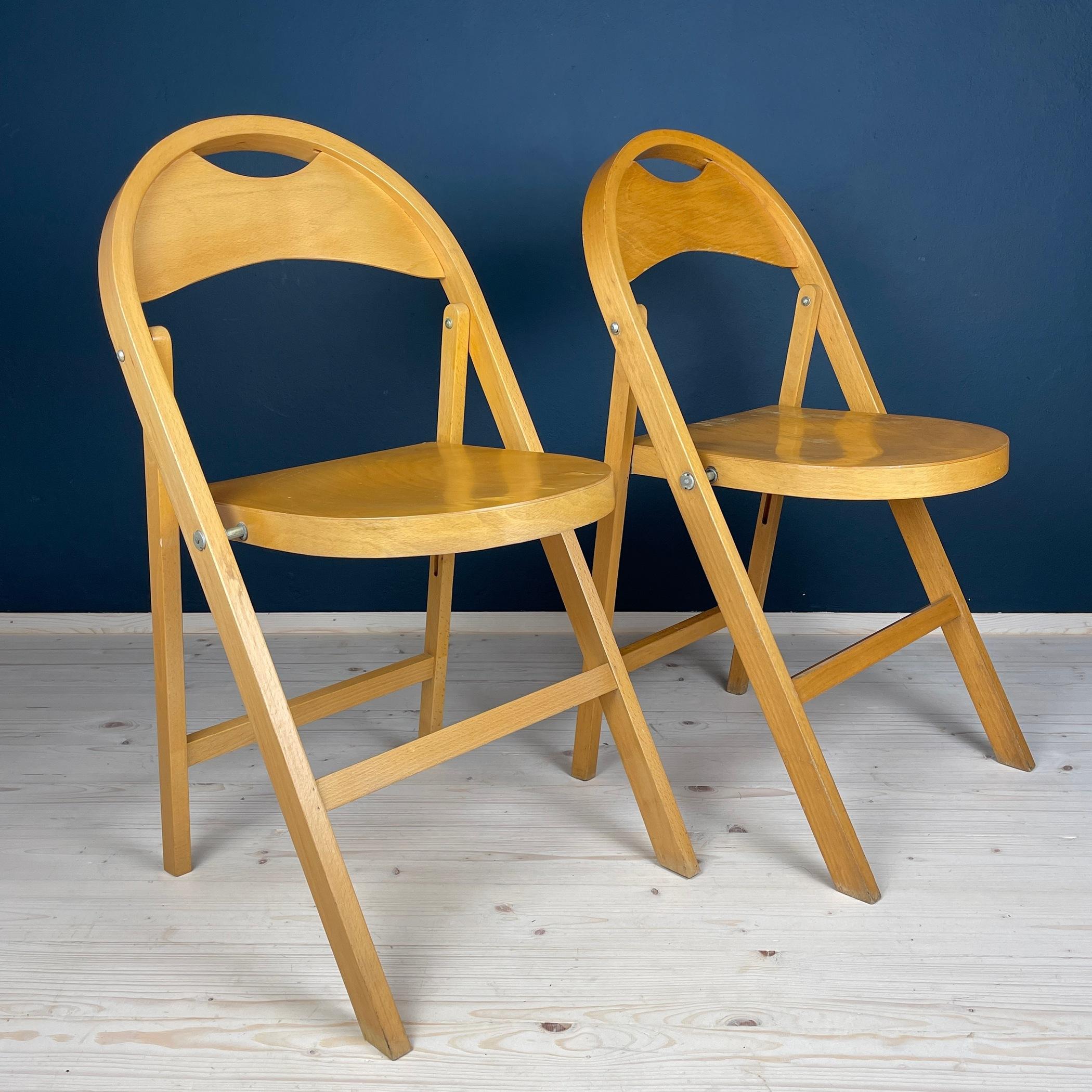 Klappbare Stühle „Tric“ von Achille & Pier Giacomo Castiglione  Italien 1965 Satz von 2 im Angebot 1