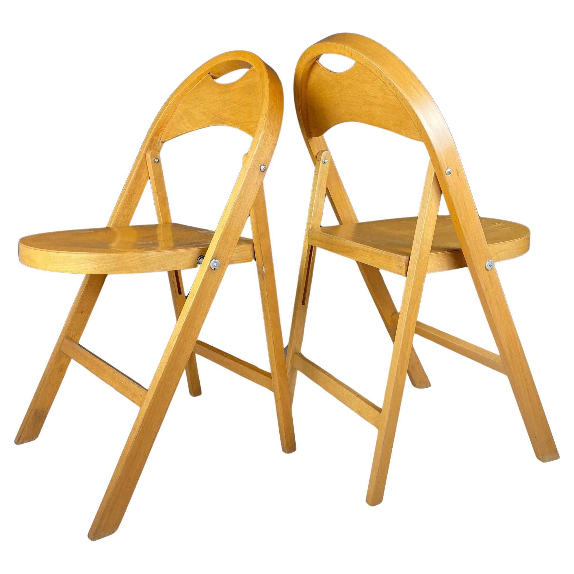 Folding Chairs "Tric" by Achille & Pier Giacomo Castiglione  Italy 1965 Set of 2 For Sale