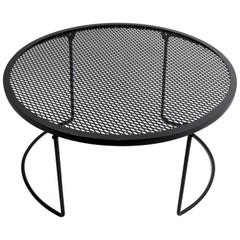 Folding Circular Garden Patio Table Attributed to Woodard