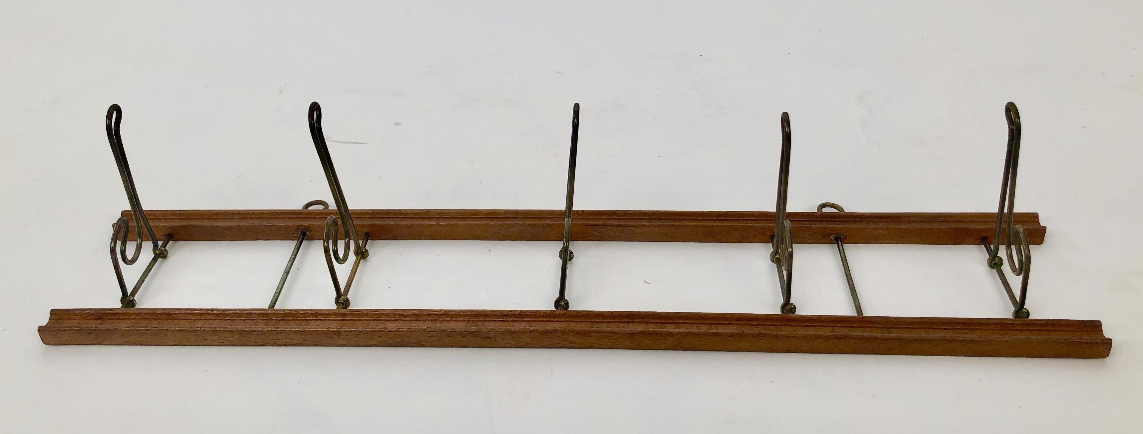 Folding Coat Rack about 1900 made from Walnut and bent Metal For Sale 1