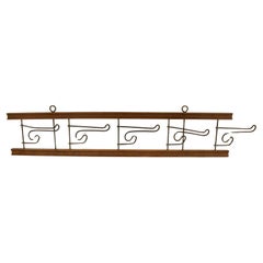 Folding Coat Rack about 1900 made from Walnut and bent Metal