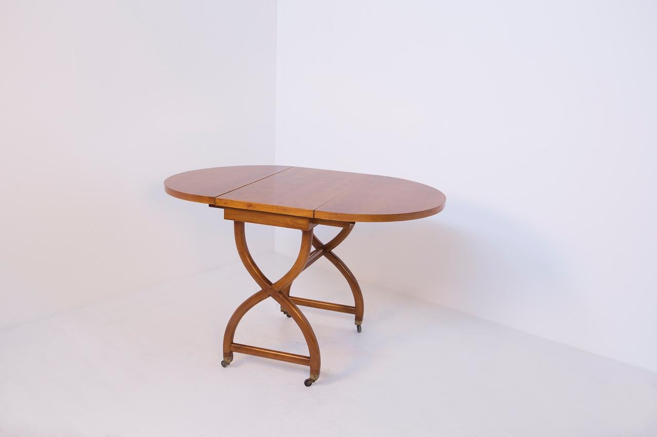 Wood Folding Coffee Table Attributed Paolo Buffa, 1950s
