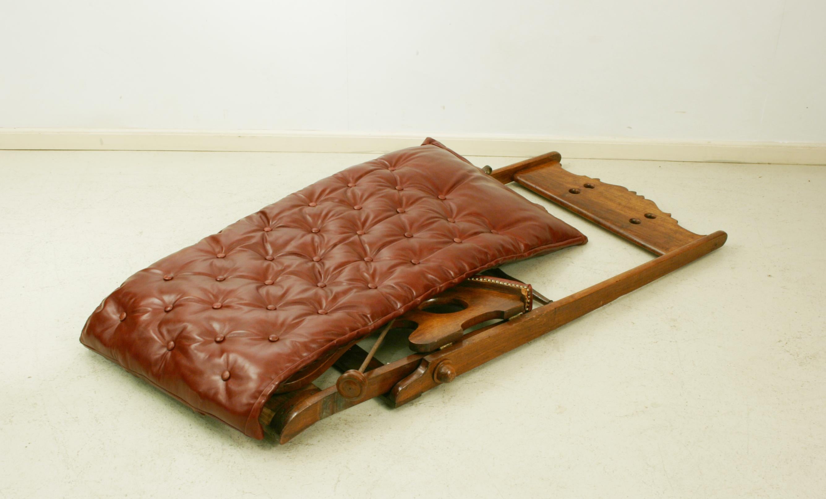 Folding Colonial Campaign Chair, J Herbert McNair, Reclining Anglo-Indian 3