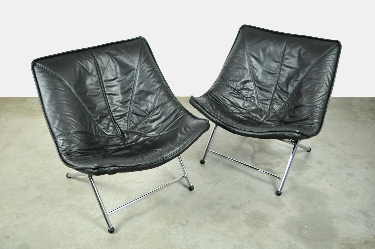 Folding designer armchairs designed by Teun van Zanten for Molinari, Italy 1970s In Good Condition In Denventer, NL