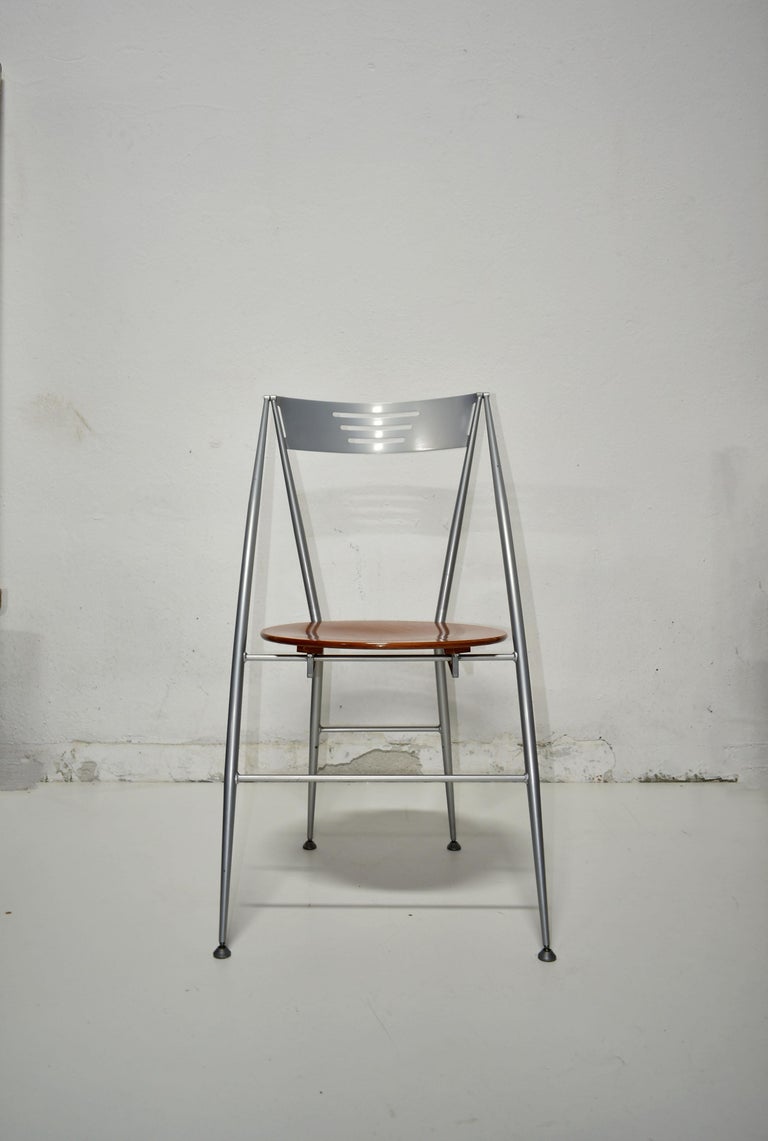Folding Dining Chair by Calligaris, Italy 1980s, Postmodern Design For
