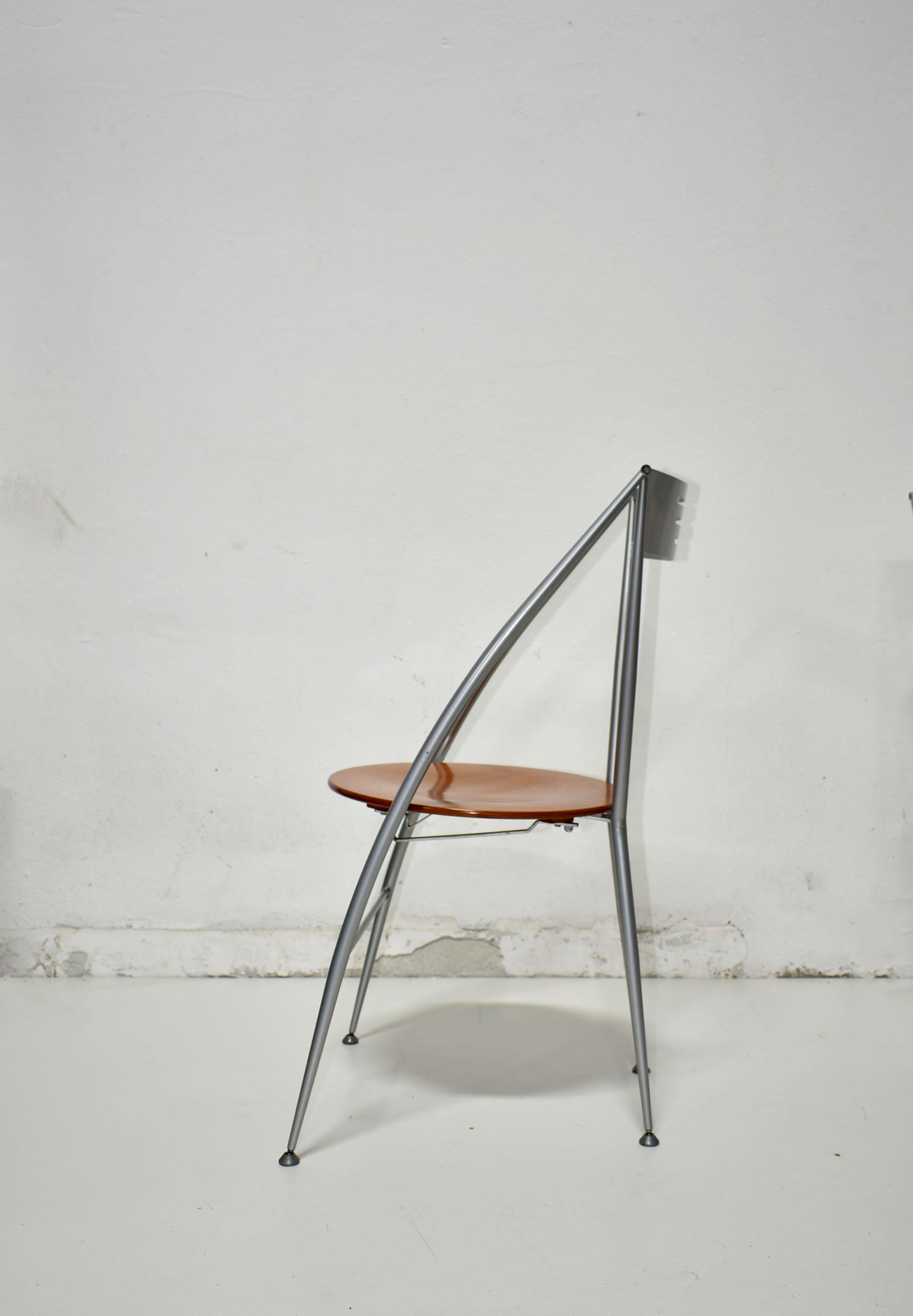 Folding Dining Chair by Calligaris, Italy 1980s, Postmodern Design In Good Condition For Sale In Zagreb, HR