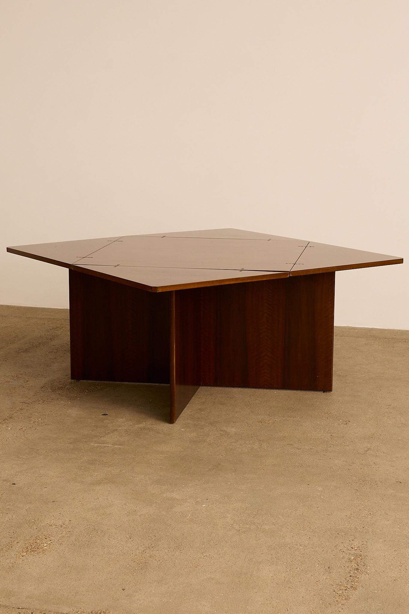 Italian Folding Dining Table by Vittorio Introini For Sale