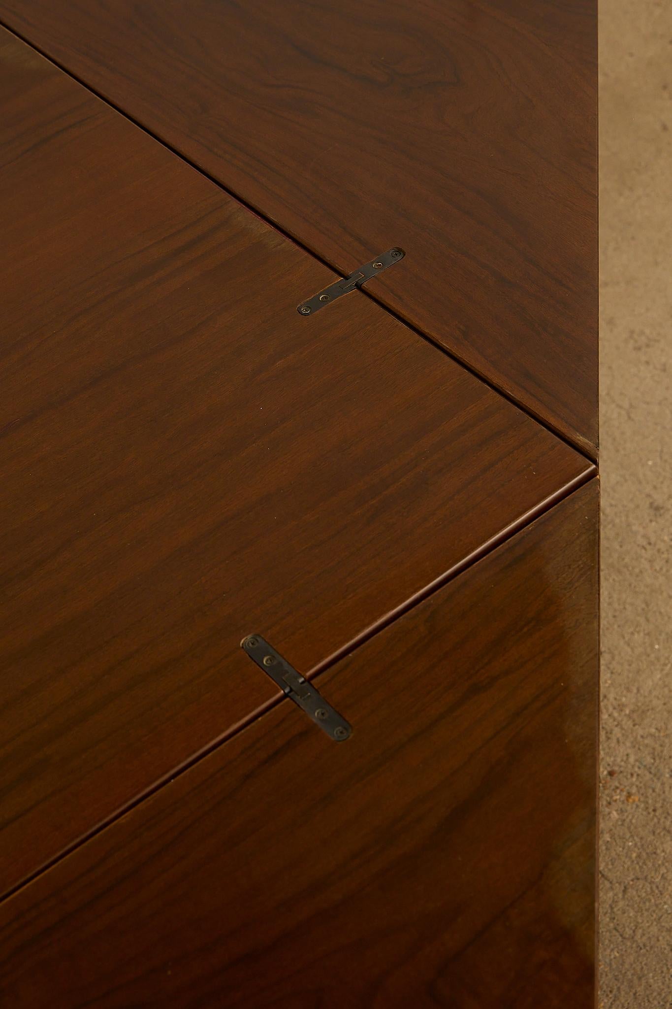 Veneer Folding Dining Table by Vittorio Introini For Sale