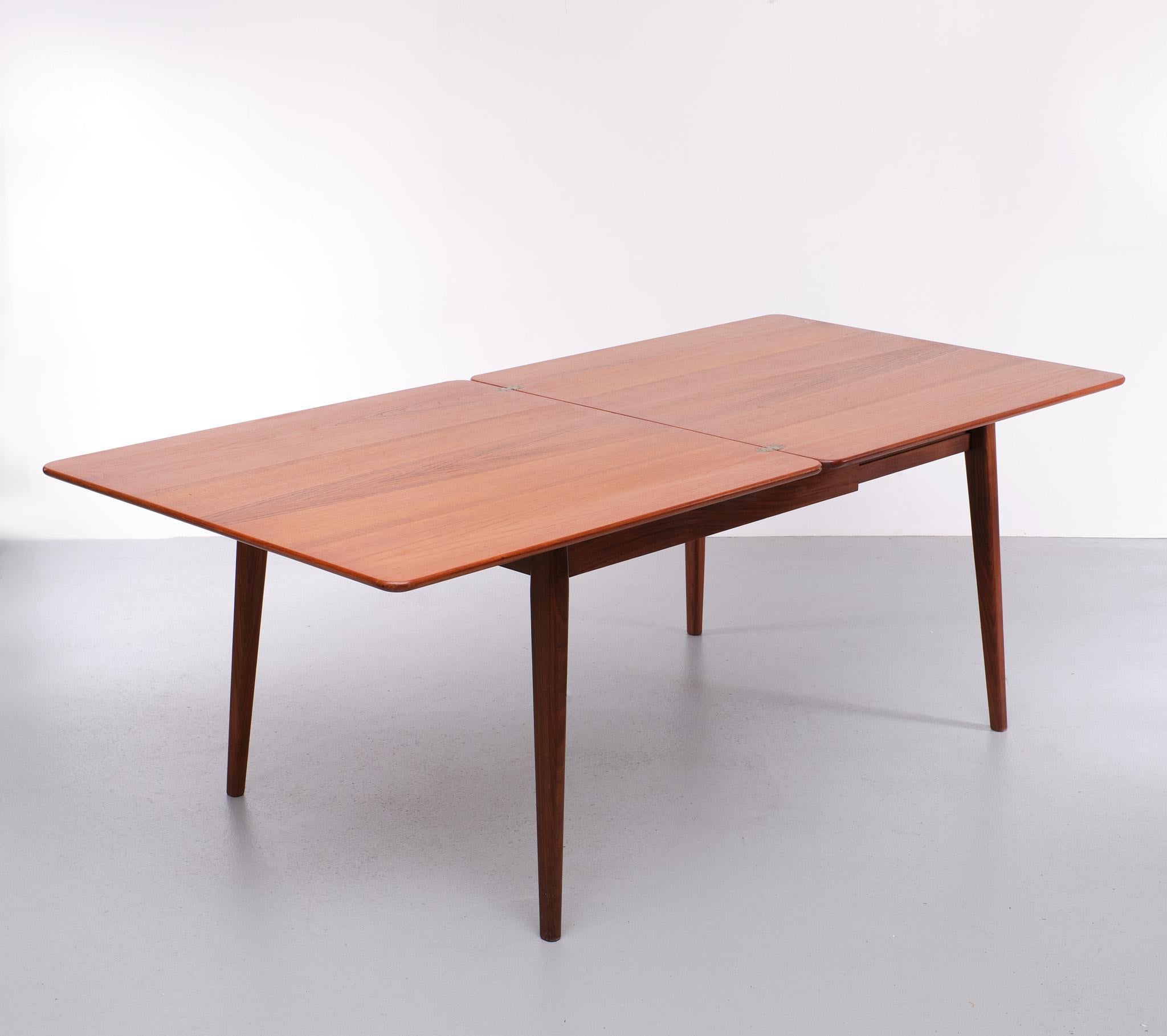 Teak Folding Dining Table Wébé Louis Van Teeffelen 1960s